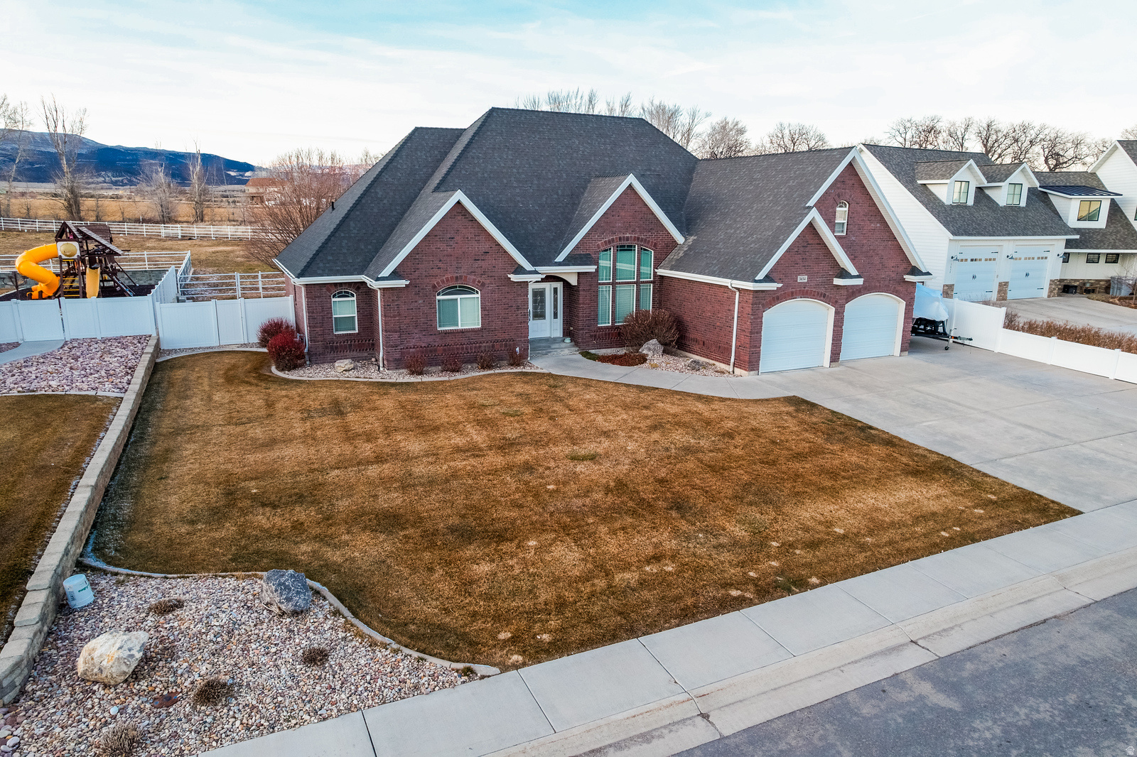This gorgeous, all- brick, one owner, custom built home has everything you're looking for! It is situated on a large, well-manicured .28-acre lot in the desirable Country Cove subdivision in Maeser. This home provides both luxury and comfortable single-level living with an additional bonus room above the garage. Meticulously cared for, this home boasts 3 bedrooms, an office (or smaller 4th bedroom), 2 1/2 baths, separate laundry room, a large gourmet kitchen that opens up seamlessly to the large living room and an elegant formal dining room. Or entertain your guests out back on the large, covered patio! The Master En Suite has walk-in closets, separate shower and tub, and a large sitting area with tapered tray ceilings for ultimate comfort and relaxation. Homes like this just don't come available very often!  Sales price is based on an appraisal that was dated 02/03/26. Proof of Funds or Prequalification letter is REQUIRED for showings.  All estimates are provided as a courtesy, Buyer to verify all info.