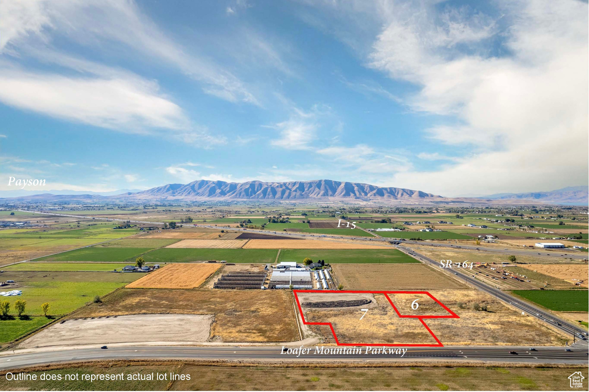 Right off the I-15 Benjamin Exit into Salem! This site has frontage on Loafer Mountain Parkway and 17th North which is currently under construction. Traffic Report estimates 29,500 trips per day will be produced from the New Salem Masterplan. A great location for commercial/retail right at the entrance of Salem, Woodland Hills, and Elk Ridge. Just south of New Salem will be the brand new Arrowhead Park, which will host 5 Baseball/Softball diamonds and soccer fields for large sporting events. New Salem, the newest master planned community in Salem, UT, is strategically positioned on the corner of 8000 South (SR-164) and the newly completed Loafer Mountain Parkway. New Salem is a large mixed use masterplan with 1,900+ residential units planned. - All pads, with exception to those sold, can be sized/subdivided to fit. - Seller to deliver super pads to Buyer with perimeter roads installed and utilities stubbed to the lot. - Buyer will be responsible for all onsite development. - Zoning - New Salem master plan with development agreement allows for the C1, C2, and C3 commercial zoning to be utilized in our commercial/retail center.