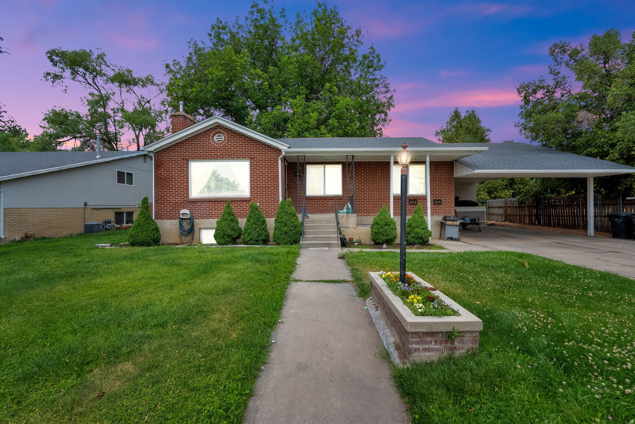 This is a beautiful Triplex on a quiet dead end street right next to Exchange Park! It is close to Utah Valley Hospital and minutes from BYU. Brand New Roof!! Private back yard with mature trees. The upstairs unit is a 3 bed 1 bath with updated kitchen. There are two 1 bedroom units in the basement with large bedrooms. A duplex right next door is also for sale, MLS #2164362, making a great investment opportunity of 5 units! All units have 100% occupancy rate! Please allow 24 hour notice for showings. Square footage figures are provided as a courtesy estimate only and were obtained from county records.  Buyer is advised to obtain an independent measurement.