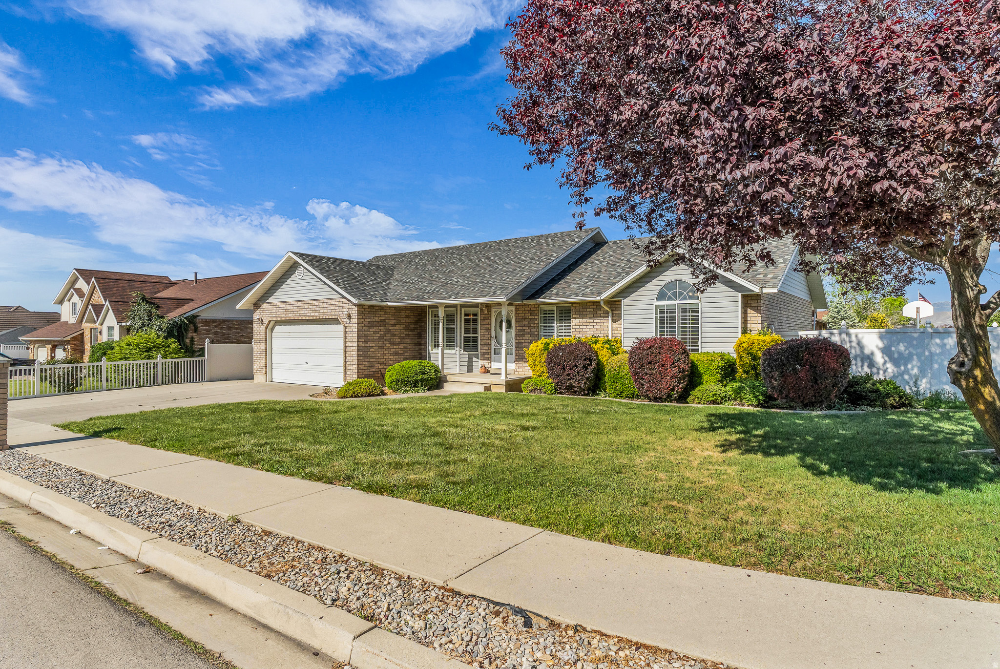 Discover this inviting 5-bedroom, 3-bath rambler, perfectly positioned in the heart of Lehi for effortless everyday living. Just moments from top shopping, dining, and entertainment, and only a quick 5-minute drive to I-15, this home puts convenience at your fingertips. Inside, the bright open-concept kitchen and living area create a welcoming hub for family meals and gatherings. Step out back to enjoy the expansive yard, complete with a generous deck and patio-ideal for summer BBQs, morning coffee, or simply unwinding under the Utah sky. Best of all, the partially finished basement is ready for your personal touch, with space already prepped for a sixth bedroom to grow with your needs. This is more than a house-it's your next chapter in one of Lehi's most desirable neighborhoods. *All information provided as a courtesy; verify all information*