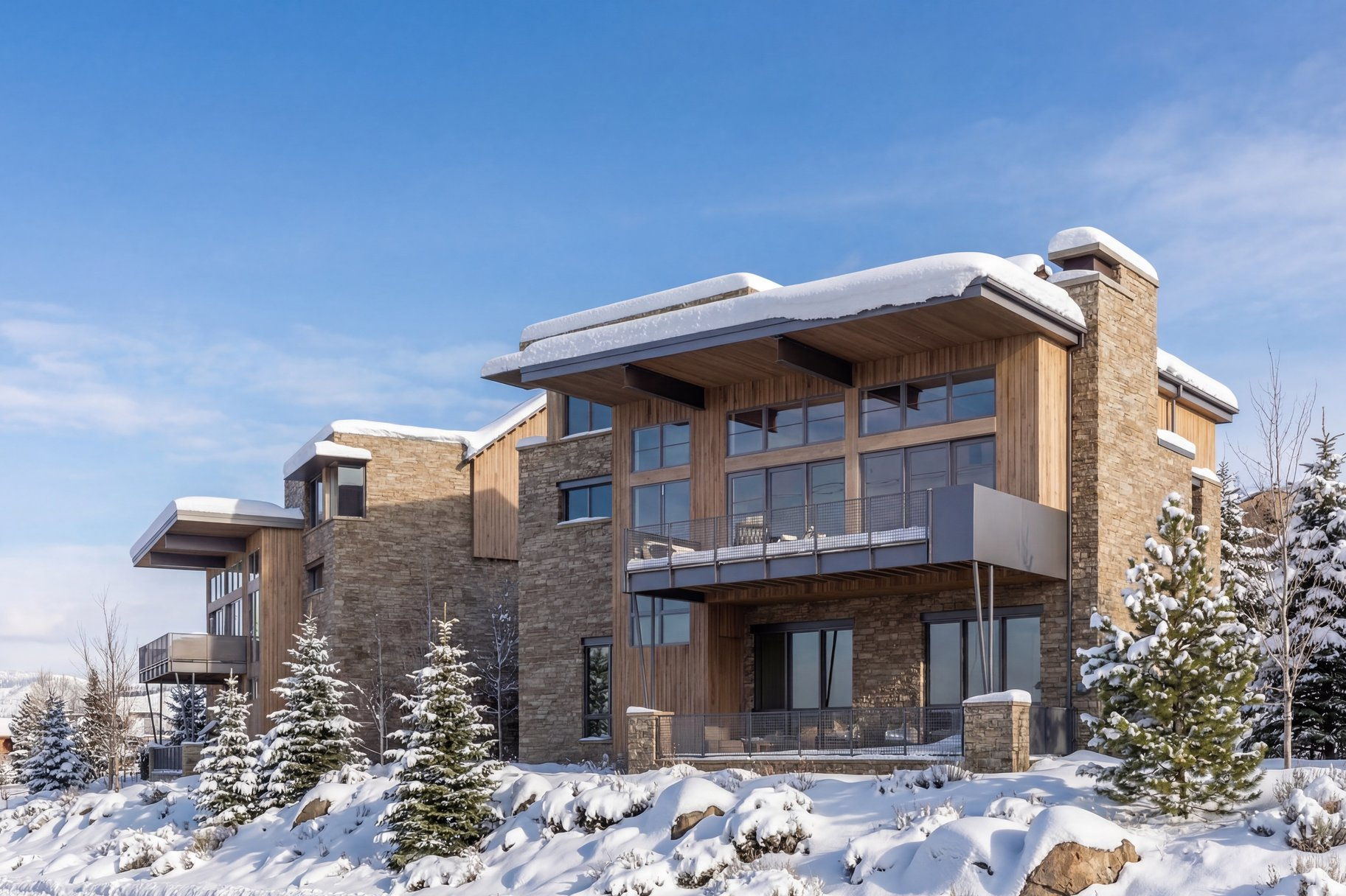 This 4-bedroom luxury cabin at Velvre features modern chalet design, unobstructed Deer Valley and Jordanelle Reservoir views, and floor-to-ceiling windows. The home includes a gourmet kitchen with top-tier appliances, outdoor terrace, floating steel-and-wood staircase, elevator, and heated driveway. Finished with natural, low-VOC materials, advanced water and air filtration, and spa-inspired limestone baths. Located across from The Well-Velvre's peak-performance and wellness clubhouse-this residence provides immediate access to restoration and world-class skiing. Explore additional 3- to 5-bedroom residences and custom estate homesites at Velvaere. Velvre is a private, gated enclave of just 115 residences, tucked into the slopes of Deer Valley East Village and served by the Neptune Express high-speed chairlift. Owners ski directly to the lift without base areas, plazas, or day-skier traffic, enabling first tracks, efficient laps, and seamless full-mountain access. State-of-the-art snowmaking ensures reliable ski access throughout the winter. Ownership includes exclusive access to over 22,000 square feet of amenities across two private clubhouses, including a ski beach with aprs lounge and valet, outdoor pools and hot tubs, dining and lounge spaces, Technogym fitness, Aescape massage, steam and sauna, yoga studio, full-service spa, game room, multi-sport simulator, Zen garden, and private boat club access on the Jordanelle Reservoir. On-demand transportation connects owners to East Village, Main Street, and year-round recreation. Ski access begins this winter, with both clubhouses anticipated to open in Spring 2027-an exceptional opportunity to invest in lifestyle and legacy at the forefront of Deer Valley's East Village expansion.