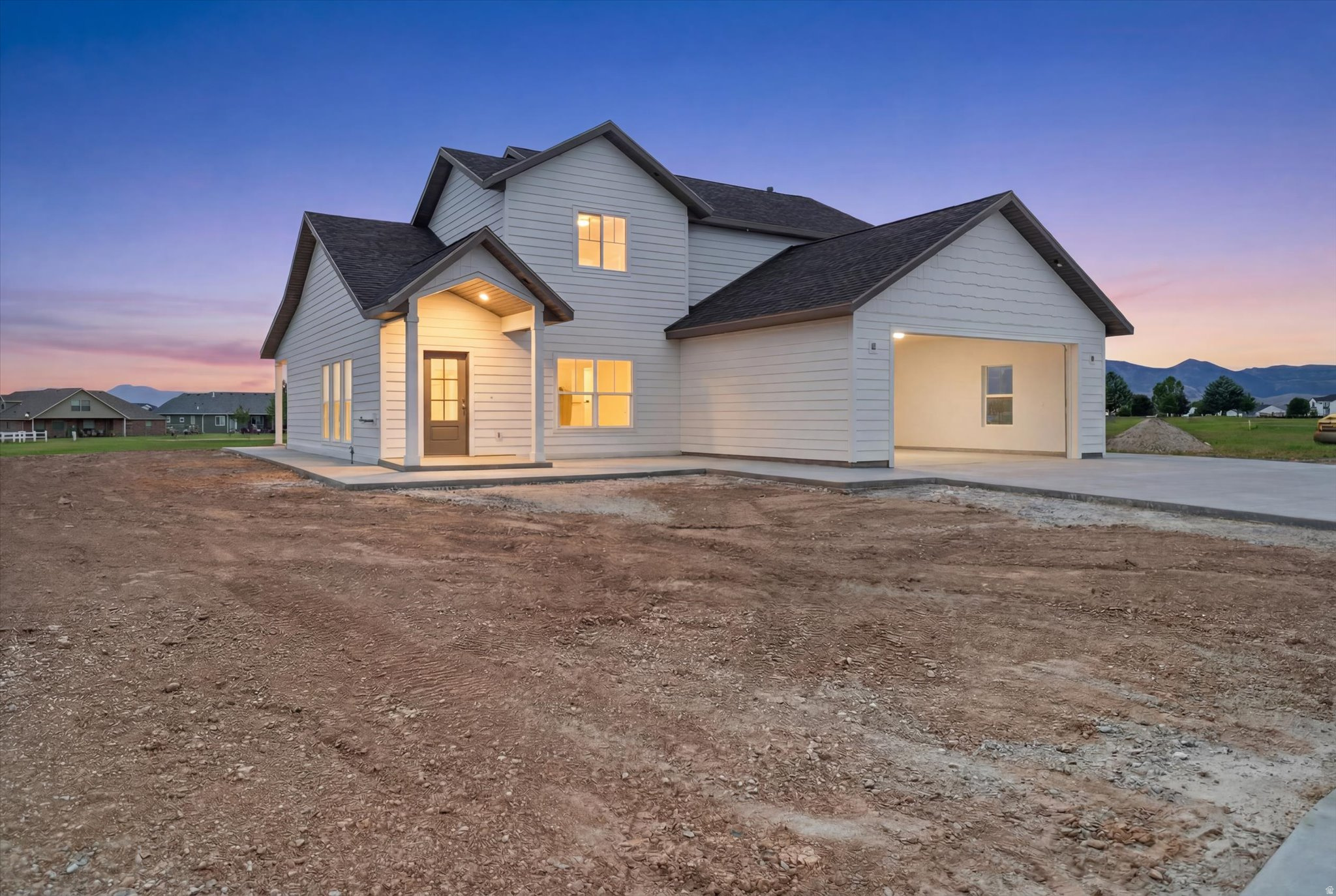 Brand new construction  the last home backing directly to the Preston Golf Course! Imagine waking up in your main-floor master suite, stepping out to your morning brew on the back patio, and looking straight across at the golf green. This beautiful 2-story home gives you that rare combination of brand-new everything and an unbeatable backyard setting. Inside, you've got 5 bedrooms and 2.5 baths with a smart, functional layout. The open-concept main floor flows perfectly between the big living room, kitchen, and dining area. There's a hidden walk-in pantry that keeps things tidy, granite finishes throughout, and a half bath for guests. Upstairs you'll find the additional bedrooms and full bath. The main-floor master is a true retreat with a double vanity and a large walk-in shower. There's also a formal living room that works great as a home office or quiet sitting area. Outside, you get a large 2-car garage plus extra RV parking on the side. The home has just been painted, with cabinets and flooring going in next-estimated completion by the end of August 2026. If you've been looking for new construction with that perfect golf-course location and room for the whole family (or guests), this is it. Don't miss the last one in this spot. Reach out for details or to schedule a tour.