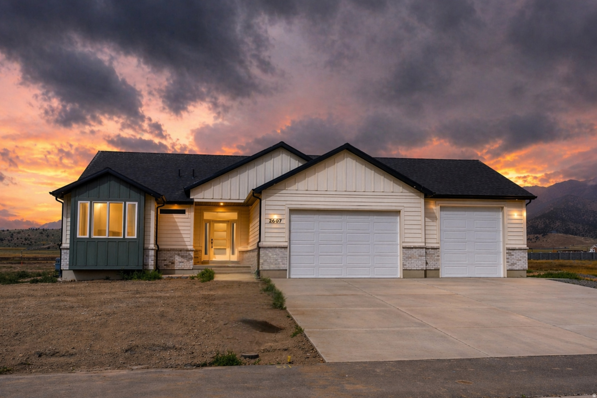 *HUGE buyer incentive! Take advantage of $25,000 in seller-paid closing costs and/or interest rate buydown with an accepted full-price offer closing by August 1st!*.  If you're looking for a home where you can truly stretch your wings, this brand-new Eagle Mountain home is the one for you. Sitting on a full acre in a quiet, serene setting, this home offers the perfect balance of space, comfort, and modern design, without sacrificing convenience. Boasting 5 bedrooms, 3.5 bathrooms,  3,600 sq ft, and a 4 car garage, every inch of this home has been thoughtfully designed with both style and functionality in mind. The open-concept layout is bright, inviting, and ideal for both everyday living and entertaining, while high-end finishes throughout give it that polished, magazine-worthy feel. Downstairs, the fully finished basement is already set up to be the perfect mother-in-law apartment, complete with its own private entrance, full kitchen, and space for a washer and dryer. Whether you're looking for multi-generational living, rental income potential, or just extra flexibility, this space is a game-changer. Step outside and enjoy the freedom that comes with a full acre of land, room for toys, animals, a future shop, or simply soaking in the peace and quiet that Eagle Mountain is known for. Wide open skies, fresh air, and a slower pace of life? this is Utah living at its best. Brand new. Fully finished. Endless possibilities. Homes like this don?t come around often, especially with this much space and versatility.