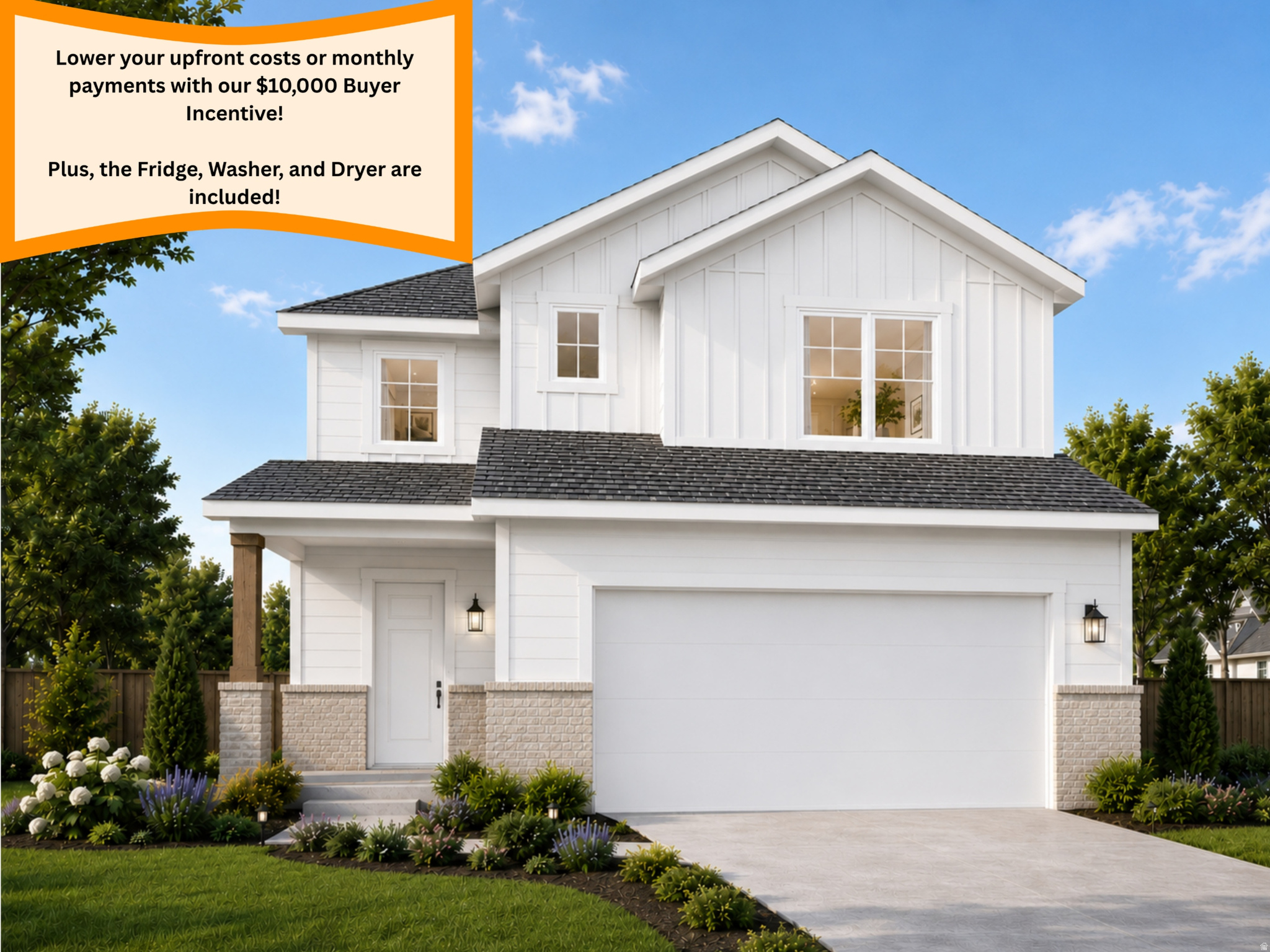 $10,000 BUYER INCENTIVE to use toward Closing Costs or an interest Rate Buydown, PLUS the Refrigerator, Washer, and Dryer are INCLUDED! Move into this beautiful brand-new Summit View home featuring an open-concept layout, quartz countertops, luxury vinyl plank flooring, spacious bedrooms, a private primary suite with a walk-in closet, and an attached 2-car garage. There is also space to add RV parking! Built with today's finishes and backed by the peace of mind of new construction, this home lets you skip the projects and simply start enjoying your new space. Experience truly low-maintenance living with HOA-maintained landscaping and snow removal, along with community pickleball courts, walking and biking trails, open green spaces, and gathering areas. Conveniently located near shopping, dining, schools, parks, and commuter routes, you'll enjoy both comfort and convenience. No need to budget for appliances or spend weekends maintaining the yard-it's taken care of for you. Just move in, unpack, and start enjoying your new home. Google Maps Pin Drop to Location: https://maps.app.goo.gl/1PyVwJ8sn419EjVx8