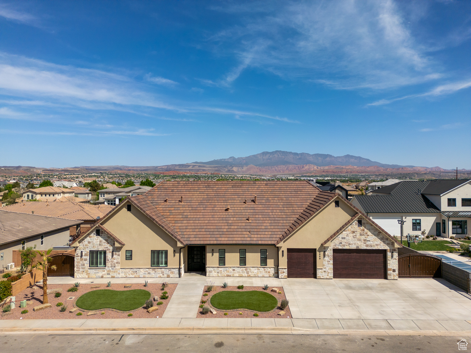 Luxury 4 bed, 4.5 bath in Ancestor Estates with 10' ceilings, Milgard windows, custom kitchen, Casita suite, heated pool/spa, outdoor kitchen, epoxy 3-car garage, RV parking, home audio, 2 tankless water heaters, Subzero fridge & Bosch appliances.