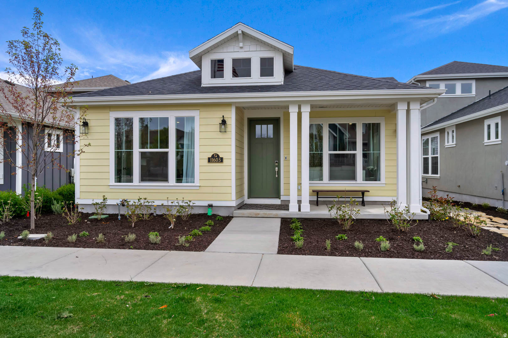 Come check out our Beautiful Floor Plans in Springhouse Village in Daybreak, our 55 and better community with a huge emphasis on Active-Adult, Resort Style living! We have our own full-time lifestyle director dedicated to curating a calendar each month full of fun activities and clubs to participate in! The "Lupine" is a darling rambler with a lots of windows , a spa shower in the primary bathroom, covered patio and more! Lupine Homesite 540