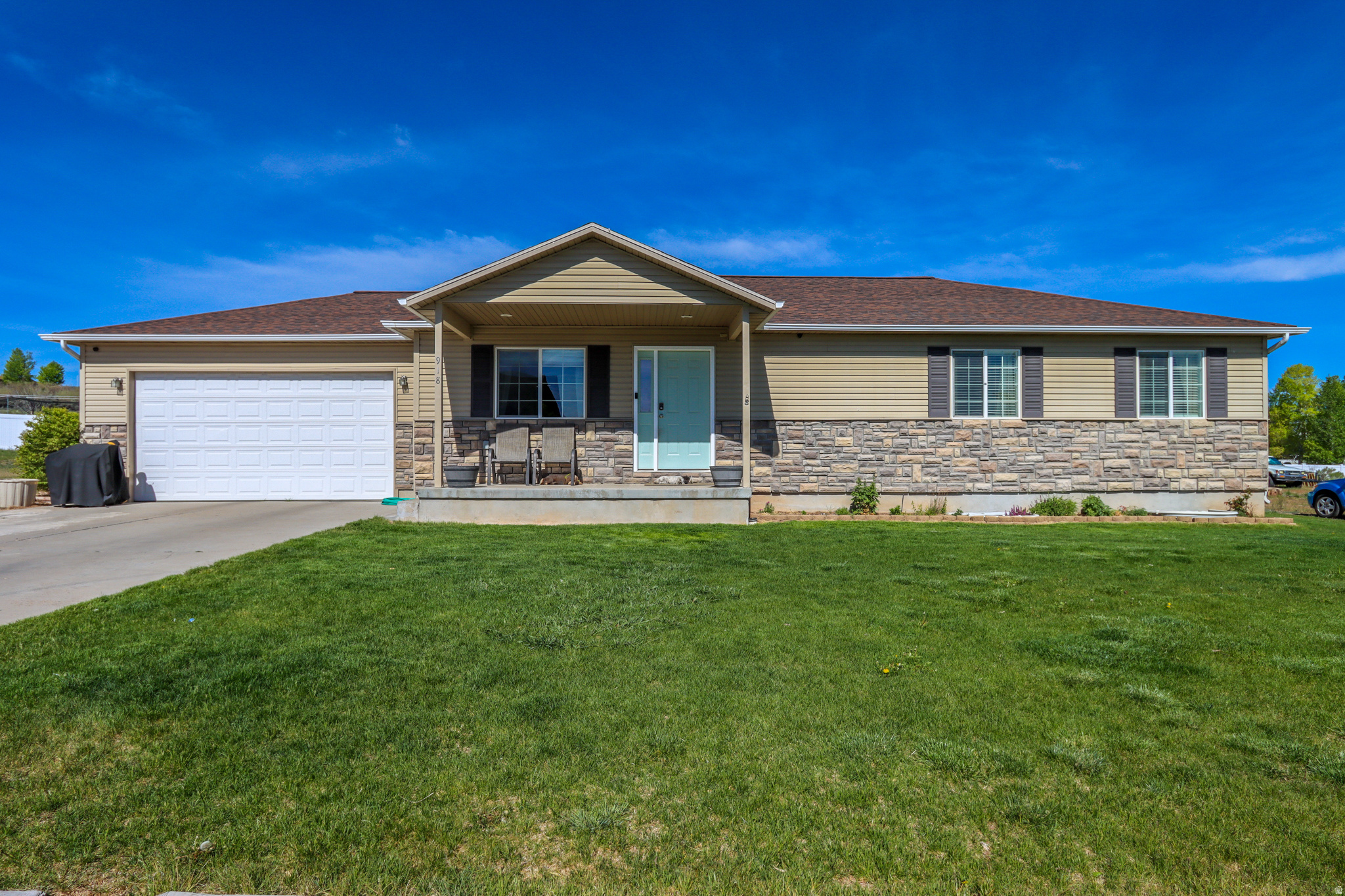 Enjoy the best of Southern Utah living in this attractive home near Bryce Canyon, Panguitch Lake, and endless outdoor recreation. Situated in a newer neighborhood bordering farmland, this property includes two parcels: the home's 0.25-acre lot plus an adjacent 0.30-acre corner building lot, offering exceptional flexibility for future building, investment, additional space, animals, gardening, or a dream workshop. The well-maintained home features a spacious primary suite with a walk-in closet and private bath, a newly finished basement (2025), a tankless water heater installed in 2023, abundant storage, and a two-car attached garage. Seller may consider a flooring credit of up to $5,000 with an acceptable offer. A rare opportunity to own a move-in-ready home with room to grow in one of Southern Utah's most scenic communities. *Square footage figures are provided as a courtesy estimate only.  Buyer is advised to obtain an independent measurement.