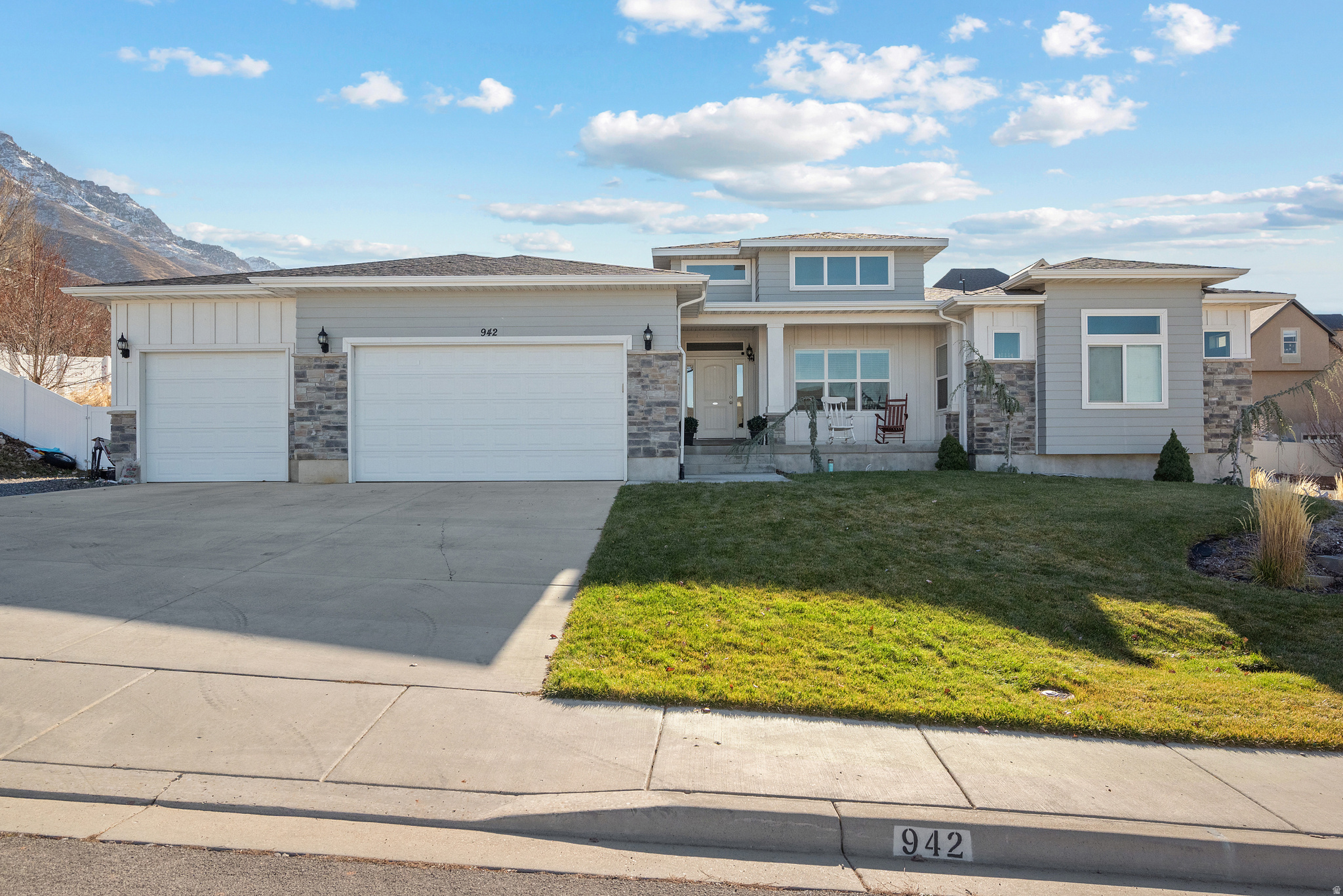 6 BEDROOM HOME + BASEMENT APARTMENT - HELP OFFSET YOUR MORTGAGE PAYMENT. This spacious 6-bedroom, 4.5-bath home offers flexibility, income potential, and room to build equity. Whether you're looking to lower your monthly payment, buy down your rate, or cover closing costs, this home delivers options that make ownership more attainable. LOCATION: Located just minutes off the freeway, this home provides easy access to Main Street Santaquin, Macey's, Maverik, and everyday conveniences. Santaquin is a peaceful and growing community known for its beautiful orchards, mountain views, and local favorites like Rowley's Red Barn and the Santa Queen Drive-In. Enjoy small-town charm with quick connectivity for commuting. FUNCTIONALITY: This home truly stands out with its versatile and income-producing layout. The home is very open with a spacious 3-car garage. It features a large primary suite with its own private lounge area and a bedroom with an en suite bathroom-ideal for guests or multi-generational living. The partially finished basement includes a 2-bedroom, 1-bath walk-out apartment, offering an excellent opportunity to offset your living expenses through rental income. With additional unfinished space, you can further expand, customize, or add even more value over time. BEAUTY: The fully fenced and landscaped backyard creates a peaceful retreat where you can relax, entertain, and enjoy stunning mountain views. The home's generous scale, thoughtful design, and natural light make it warm, inviting, and ready for your personal touch. With strong incentives, income potential, and room to build equity, this is a rare opportunity in Santaquin. Schedule your showing today. Buyer to verify all information.
