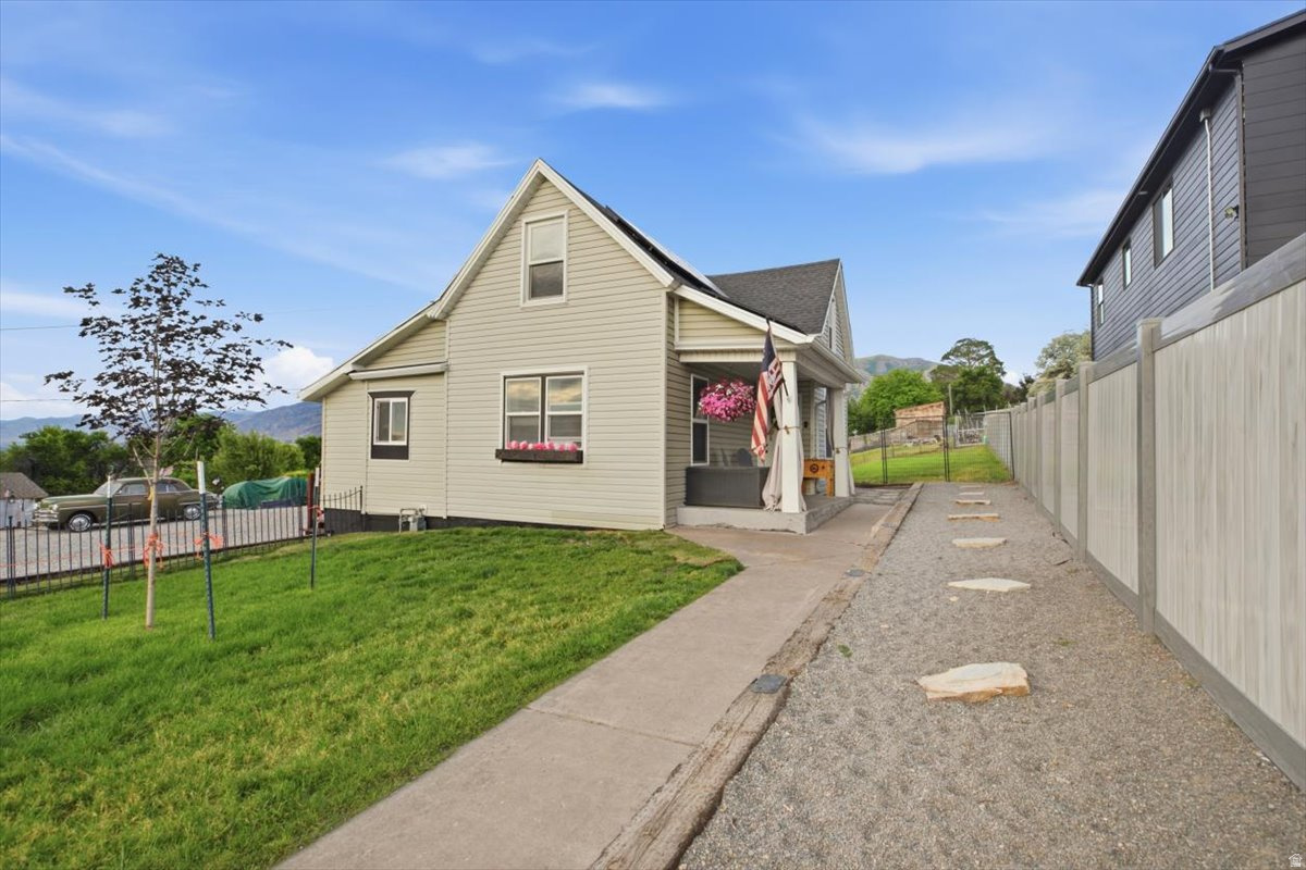 Fully updated home on over 1 acre in the heart of Hyrum! Priced at $415,000 this 2-bedroom 1-bath home features a beautifully remodeled kitchen and living area, fully paid-off solar panels, a detached garage, workshop, and two shipping containers for additional storage. Enjoy ample parking for RVs, trailers, and trucks, plus animal rights with plenty of room for horses and other livestock. Don't miss this rare opportunity to own acreage with space, storage, and convenience all in one property. Schedule your showing today!