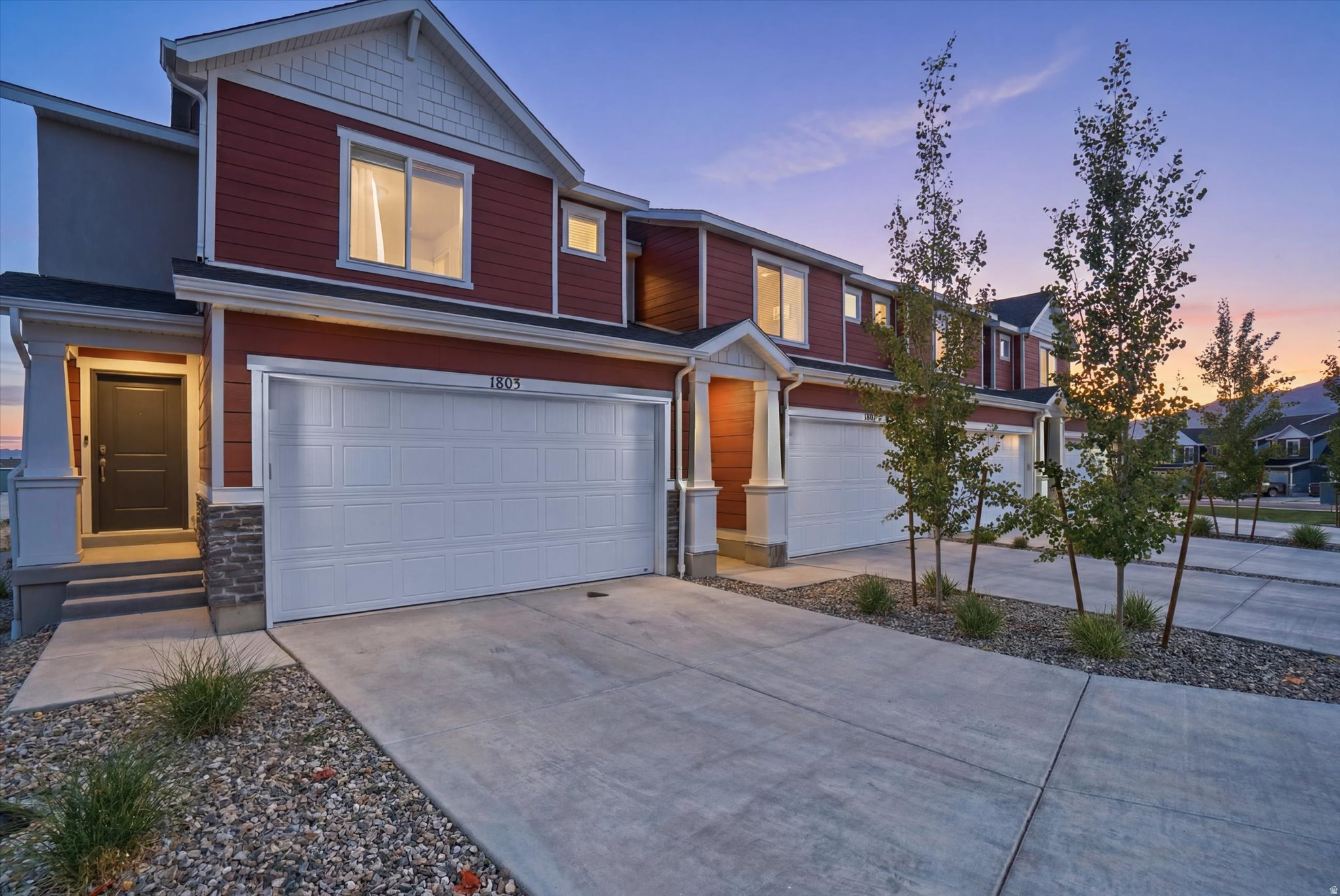 Rare end-unit townhome with unobstructed views of the Great Salt Lake, the Stansbury Mountains, and gorgeous sunsets from the back and a mountain vista from the front, a private entrance, and no backyard neighbors add to the sense of privacy. Enjoy direct access from your patio to walking trails and pickleball courts. Elevated basement provides abundant natural light. Open-concept main floor with 3 bedrooms upstairs, including a spacious primary suite with private bath and walkin closet, plus convenient upstairs laundry. Exceptionally clean, oneowner home that's truly movein ready, including washer, dryer, and refrigerator. Extralong southfacing driveway fits 4 cars in addition to the 2car garage. Better than new with a premium lot, added privacy, and included upgrades.   Buyer to verify all information, square footage figures are provided as a courtesy estimate only.