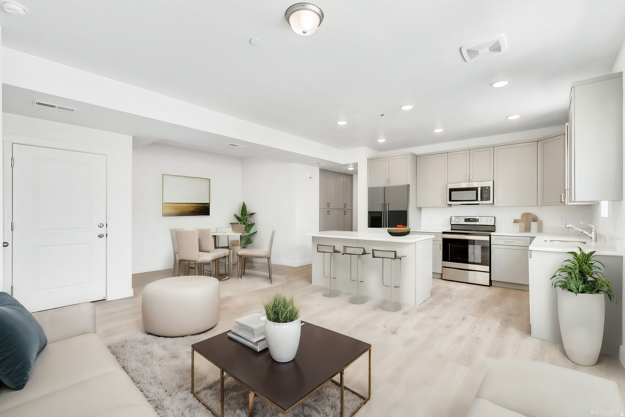 Modern condo across from Downtown Daybreak. exceptional views of Wasatch mountains. Walk to shops, dining, parks, & entertainment. Open floor plan with natural light & contemporary finishes. Limited-time selections available. Next to UTA TRAX Red Line. Visit our Model 5249 W Reventon #102