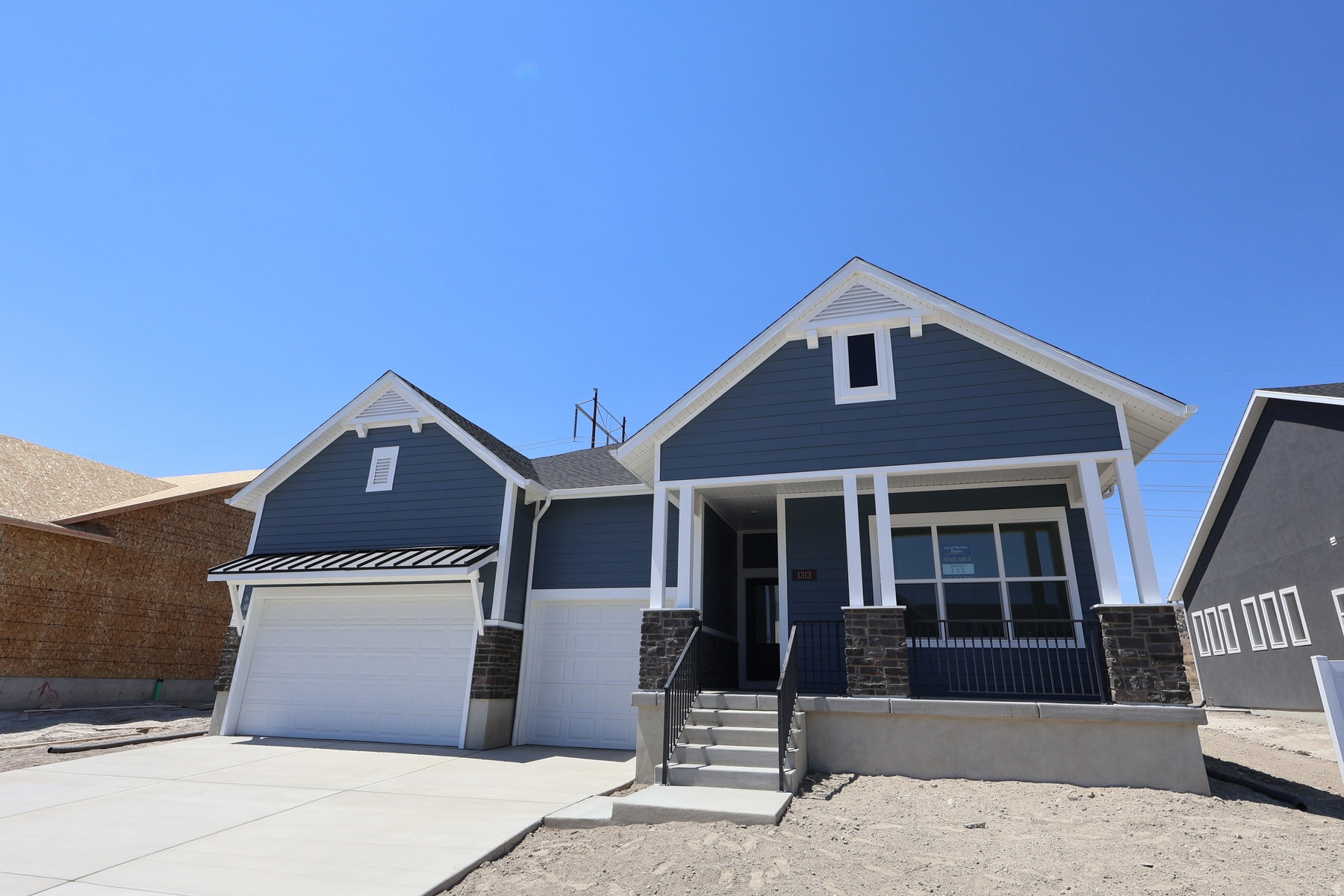 The Beringwood at Brixton Park- a luxury rambler style home (main floor living), with a full finished basement!  This home features great space for entertaining, as well as a nice size backyard with no backyard neighbors.  The home backs to community green space that will be landscaped with a walking trail, grass and shrubbery.  Home is ready to move in!