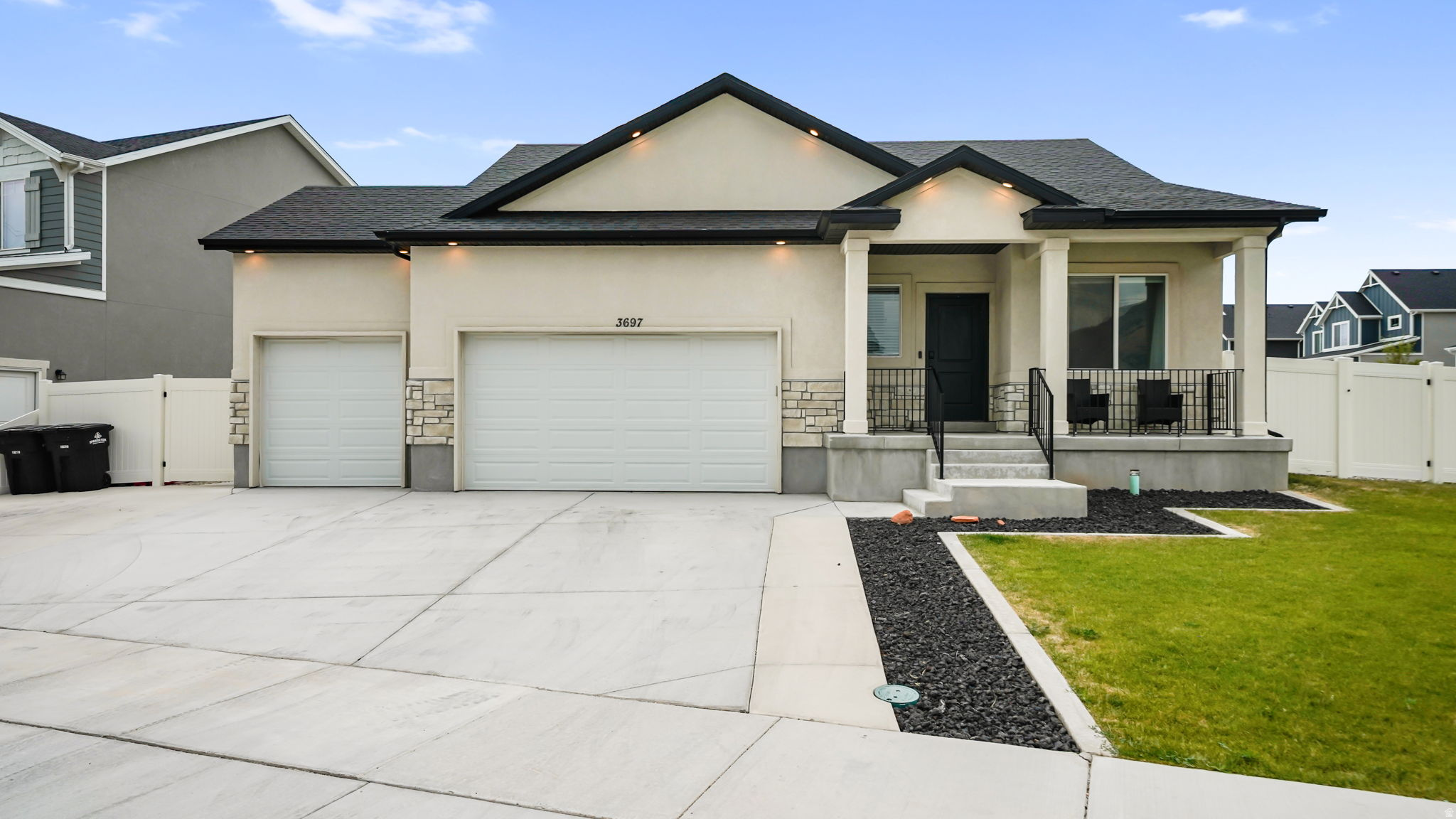 OPEN HOUSE Saturday 7/18 10am-12pm! Thank you for your interest in this like-new 6 bed and 4 bath rambler featuring a fully finished ADU, offering an excellent opportunity to offset your mortgage while still enjoying two private basement bedrooms for your own use. Situated on a spacious corner lot, this home is move-in ready with completed landscaping, a desirable south-facing orientation for a shaded backyard, and the convenience of quicker snow melt on the driveway during winter.  The oversized three-car garage is complemented by extended concrete parking, providing plenty of room for additional vehicles, trailers, or recreational toys. Residents also enjoy access to a community clubhouse and pool. Ideally located just minutes from shopping, dining, entertainment, and endless mountain hiking and outdoor recreation. This home combines modern comfort, income potential, and an unbeatable location. Sellers are also offering $10,000 with a full price offer to help buydown rate or cover closing costs. Schedule a private showing today!