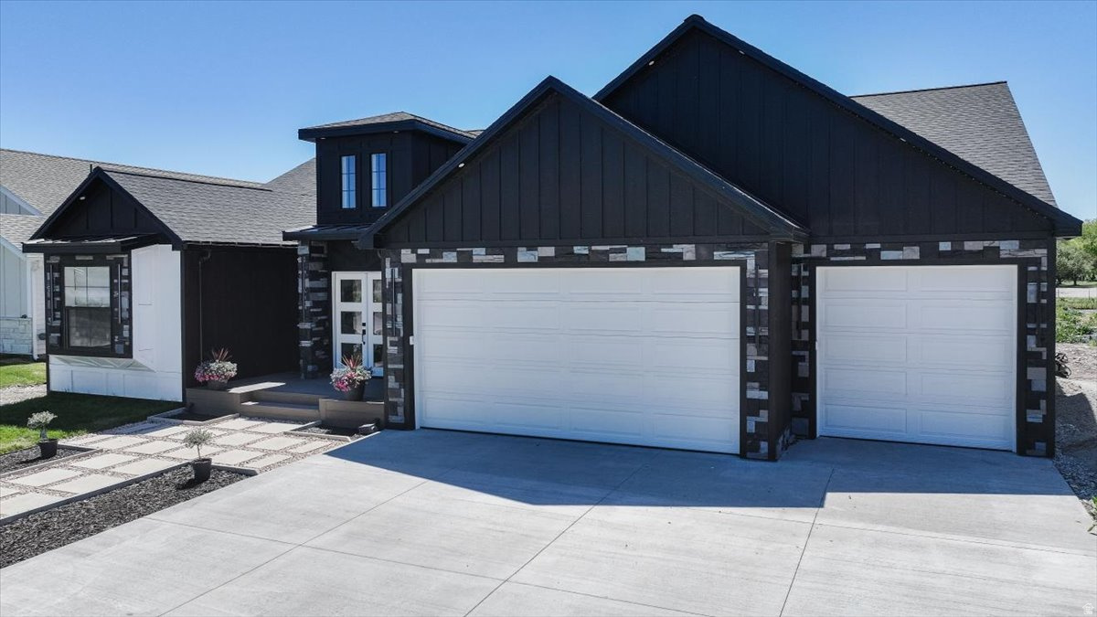 Seller will pay buyer closing costs AND Buy down buyers iintrest..Ask agnet about it.  Welcome to this beautifully newly built home in the heart of Preston! Featuring 3 spacious bedrooms, 2.5 bathrooms, and a 3-car garage, this home offers the perfect blend of modern comfort and functional design. Step inside to find an open-concept layout with bright living spaces, quality finishes, and plenty of room for entertaining or everyday living. The kitchen flows seamlessly into the dining and living areas, creating a warm and inviting atmosphere. The primary suite offers a private retreat with an ensuite bathroom and generous closet space .The highlight is relaxing in the home sauna. The loft is a fun extra space. The 12 ft accordion door leading to the outdoor kitchen can open up the whole kitchen for entertaining.  Enjoy the convenience of a large  finished garage with extra storage and room for toys.   Square footage figures are provided as a courtesy estimate only and were obtained from ___county records___________ .  Buyer is advised to obtain an independent measurement.