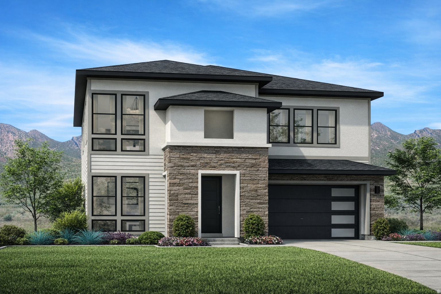 *Projected completion May 2026* The Berkenshaw showcases a stunning two-story floor plan offering luxury living spaces ideal for entertaining and relaxing. An impressive covered entry and foyer open onto an elegant staircase that leads up to the open-concept great room and casual dining area. Overlooking an expansive outdoor living space, the kitchen is expertly designed, complete with plenty of counter and cabinet space, a sizable pantry, and a large center island with breakfast bar. The secluded primary bedroom suite is tucked away off the main living area, featuring a large walk-in closet and spa-like primary bath, complete with a dual-sink vanity, freestanding tub, glass-enclosed shower, and a private water closet. On the first level off the foyer, secondary bedrooms, one with a walk-in closet and two with sizable closets, share a hall bath. The Berkenshaw also features easily accessible laundry on the first floor, a convenient everyday entry, a powder room, and ample additional storage.