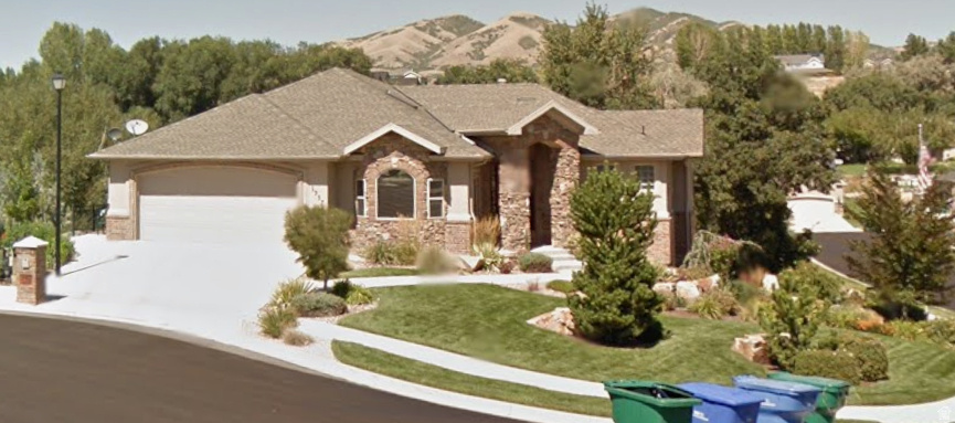 NO SHOWINGS TILL FRIDAY; 6/25/2026. Incredible opportunity to live in one of Lehi's premier neighborhoods. This stunning rambler style home has a custom executive floor plan. Main floor with large primary bedroom/bathroom and two additional bedrooms in the basement.  Gourmet kitchen with granite countertops, stainless steel appliances, gas stove, functional exhaust fan, and staggered stained wood and complimentary black painted cabinetry. Basement has large family room, wet bar, and several exits to the park like yard and designed for entertaining, wedding events, and etc. This lovely home backs live stream and natural vegetation. Rear yard has a deck, firepit and storage shed than can be used as a cute play house. Basement square footage under the garage, which is perfect for a theater room or storage. Basement also includes a built-in garage and workshop. Lehi Central Park is located within blocks and includes soccer fields, amphitheater, and ice skating. Don't miss your opportunity to see this incredible home! Schedule your showing today...........  Square footage figures are provided as a courtesy estimate only and were obtained from county records and building plans.  Buyer is advised to obtain an independent measurement.