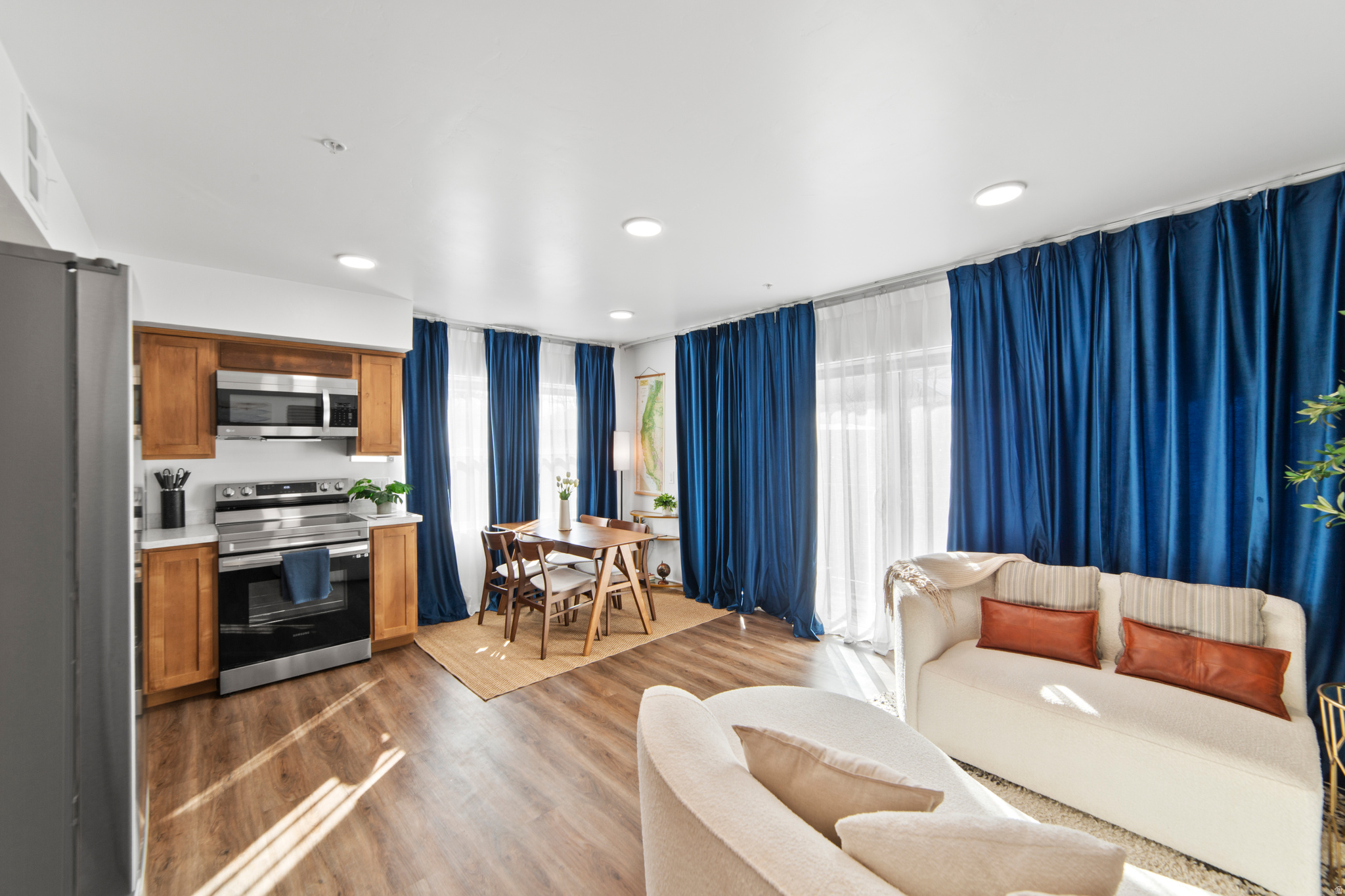 New Listing  2 Bedroom Fully Furnished Corner Unit   This second-floor corner unit offers a rare combination of downtown convenience, modern comfort, and scenic views. Fully furnished and move-in ready, the property is ideal as a second home, professional workspace, or destination residence for traveling or remote workers.  Located just a five-minute walk to downtown amenities, restaurants, and shops, this modern unit provides easy access to town while maintaining a sense of privacy and elevation. The thoughtfully designed interior features contemporary furnishings, clean modern finishes, and an efficient layout ready for immediate use. Enjoy expansive views of the La Sal Mountain peaks along with striking Red Rock scenery from this elevated corner location. NO NIGHTLY LODGING.