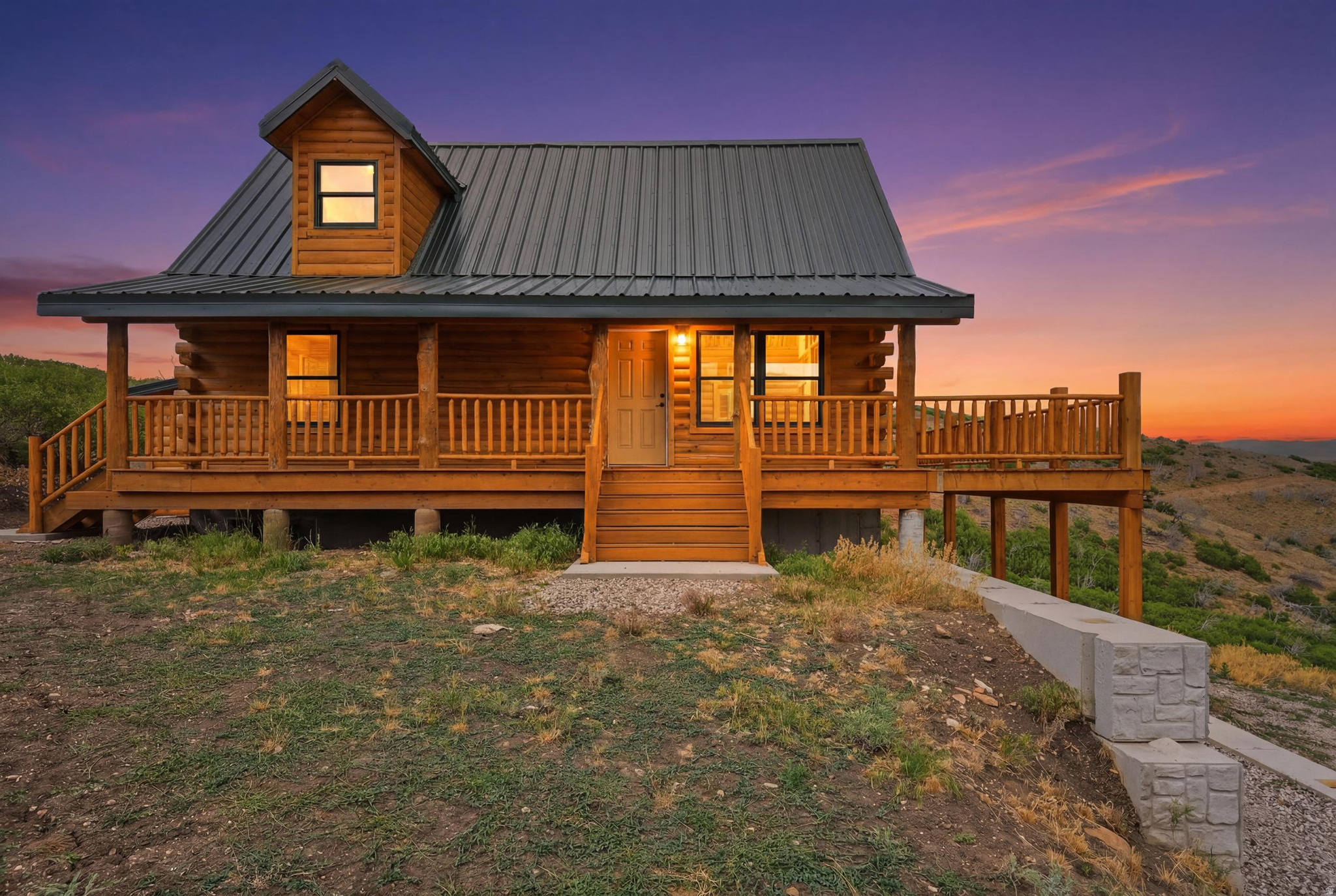 Stunning new log cabin with panoramic views, located in the peaceful Indian Ridge community in Indianola Valley-just under an hour from Provo. This beautifully crafted, off-grid cabin offers the perfect blend of comfort, seclusion, and year-round adventure. The main floor features two bedrooms, one full bathroom, and an open-concept kitchen and great room that opens onto a large wraparound deck on two sides-ideal for relaxing and enjoying the incredible views. Upstairs, you'll find a large open loft, perfect for additional living or sleeping space. The lower-level basement is already framed and ready for 2 additional bedrooms and a bathroom. It also includes a double-door entry with a designated parking area for ATVs and snowmobiles, making it a great year-round retreat. For video of this beautiful cabin, check out the following link. https://youtu.be/pWmqE0s4KKo  This is true off-grid living, with water provided by Indian Ridge's private water company, a 1,000 gallon water storage tank, propane for gas, a septic system, and a generator for power. Winter access (typically December through April) is available by tracked vehicles only. A solar system could be installed for an additional $40,000. Don't let this opportunity pass you by!
