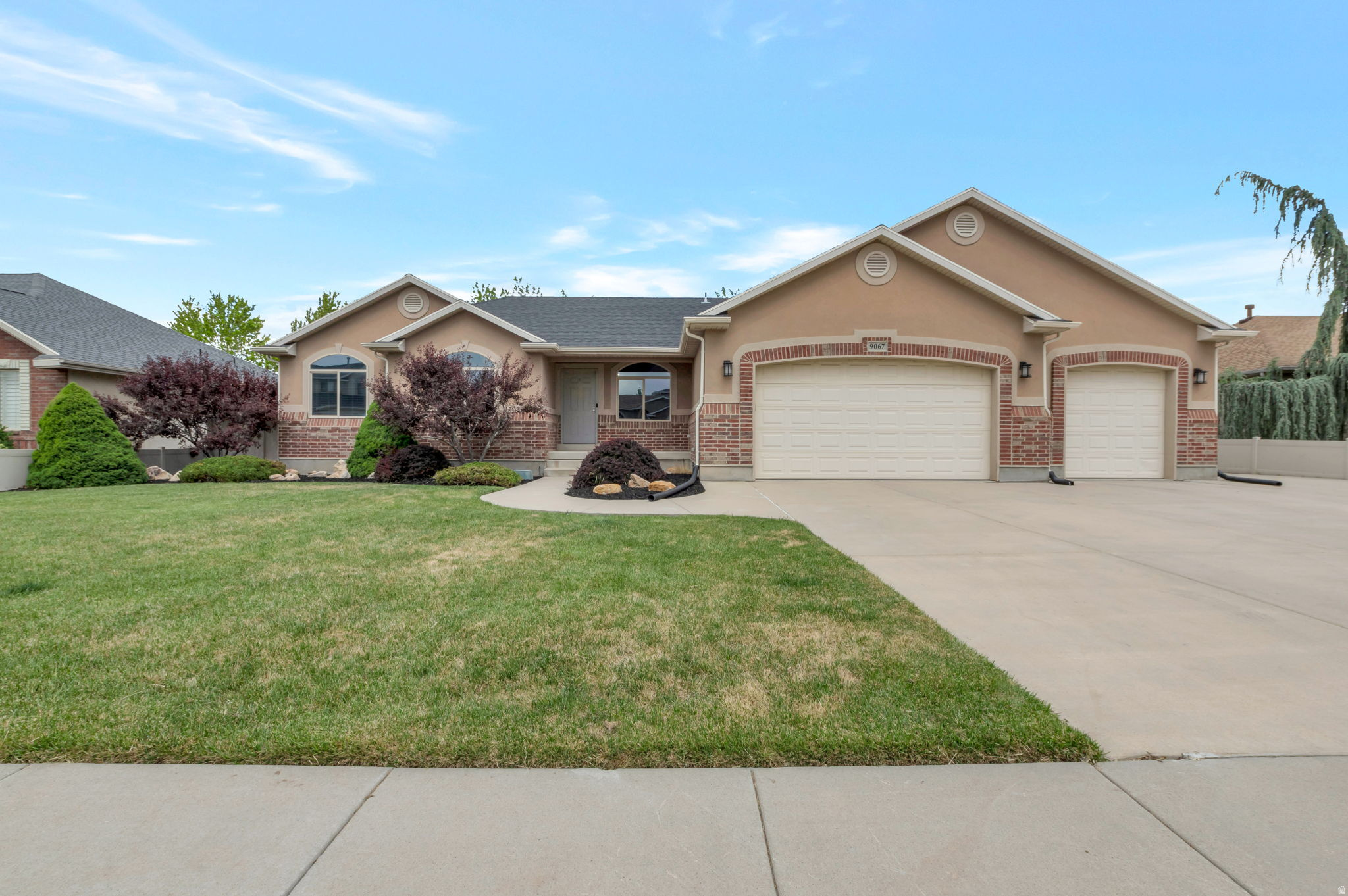 Buyer financing failed. Superb West Jordan rambler! Great street appeal. Oversized 3 car garage with loads of storage and a shop sink. Separate basement entrance offer ADU potential. Fully fenced yard that is just the right size to be easily manageable. Great finishes inside and extremely clean and inviting. Basement is completely finished.  Extremely well maintained & Remarkable Home, Shows exceptional inside and out. Street appeal is WOW in this Destination Neighborhood. Quick access to Bangerter and Mountain View.  Back yard and patio face east for Shady Summer afternoon/evening enjoyment, Excess RV parking both in front of the side gate and in back. Just a 1 block stroll to Wildlfower Park. New Stainless Appliances, New Carpet. Truly Turn-Key & Move-In Ready. Come and get it!