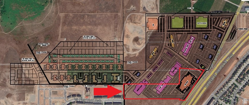 Now is your chance to purchase 15.97 acres of premium commercially zoned land with I-15 freeway frontage in Santaquin, UT. Listed at $7/SF, this land purchase and development opportunity is full of equity upside potential. The city is motivated to get more commercial development to the area, so the city has already changed the zone code to commercial use. Ideas for development include: Theater/Entertainment Big Box Grocery Store...Retail Pads,Restaurant Pads,Professional Office Use, Possible Gas Station on a section of land, Hotels, Assisted Living Facility   ADDITIONAL LAND ALSO FOR SALE THAT TOUCHES THE 15.97 ACRES!!!