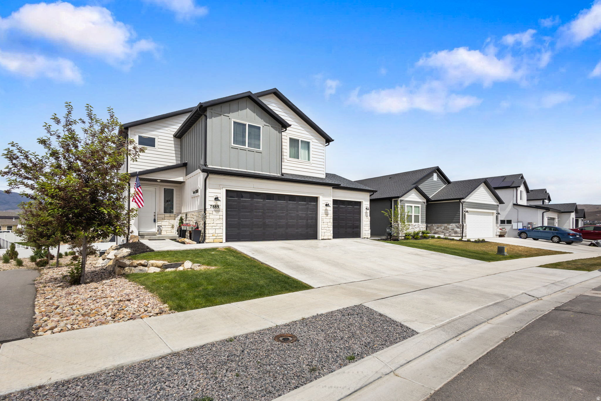 THIS HOME IS FEATURED ON TELEVISION'S REAL ESTATE ESSENTIALS ABC4 UTAH SUNDAYS AT 4:30PM ***"Welcome to this stunning former model home by R5, located in the heart of Eagle Mountain. Thoughtfully designed with high-end upgrades throughout, this spacious six-bedroom, three-and-a-half-bath home offers both luxury and functionality. The fully finished walkout basement includes a convenient kitchenette, perfect for guests or multi-generational living. Enjoy movie nights in your private 450-square-foot theater room, creating an unmatched entertainment experience. This home truly has it all-style, space, and exceptional features you won't find just anywhere." Square footage figures are provided as a courtesy estimate only. Buyer is advised to obtain an independent measurement & verify all info.  SELLER is building a new home that will be completed at the end of July. With the full asking price, the seller will give a $2500 appliance allowance. Agent owner.