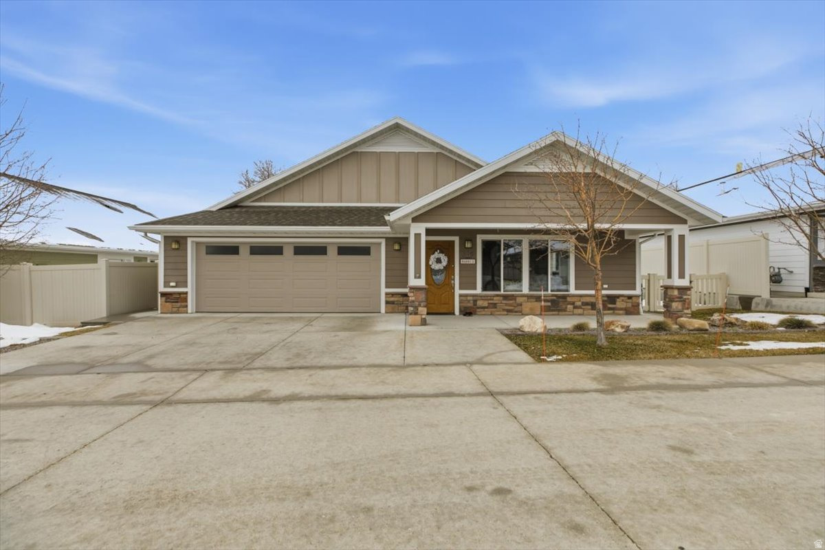 PRICE REDUCED! Welcome to this immaculate single-level home in a desirable 55+ community in Logan. This 2-bedroom, plus a Den and 2-bath home offers a functional floor plan, comfortable living spaces, and a 2-car garage. The home features a primary suite with private bath, a versatile second bedroom, and main-level living throughout. It is conveniently located in Logan close to schools, shopping, and recreational activities. HOA services include full landscaping and snow removal, providing truly low-maintenance living year-round. Square footage figures are provided as a courtesy estimate only and were obtained from county records.  Buyer is advised to obtain an independent measurement.