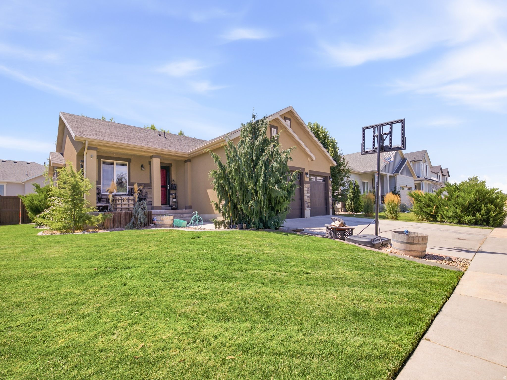 Beautiful Rambler with fully paid off Solar! This updated home features an open floor plan, a finished basement with a theater room and full bathroom, plus a fully fenced backyard with mature trees. Energy-efficient, move-in ready, and a must-see!