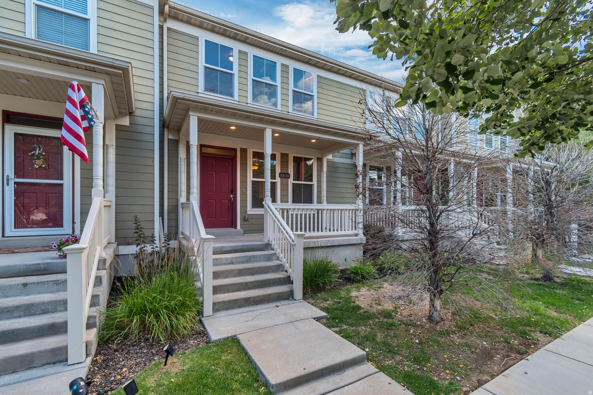Owner/Agent. Welcome to this beautifully maintained townhome in the heart of Daybreak! This move-in-ready home features 2 spacious bedrooms, 2.5 bathrooms, granite countertops, vinyl plank flooring, a finished basement, and an extra-long detached garage with additional parking. Enjoy an open and functional floor plan, abundant natural light, and a welcoming front porch perfect for relaxing. Square footage figures are provided as a courtesy estimate only, buyer is advised to obtain an independent measurement.
