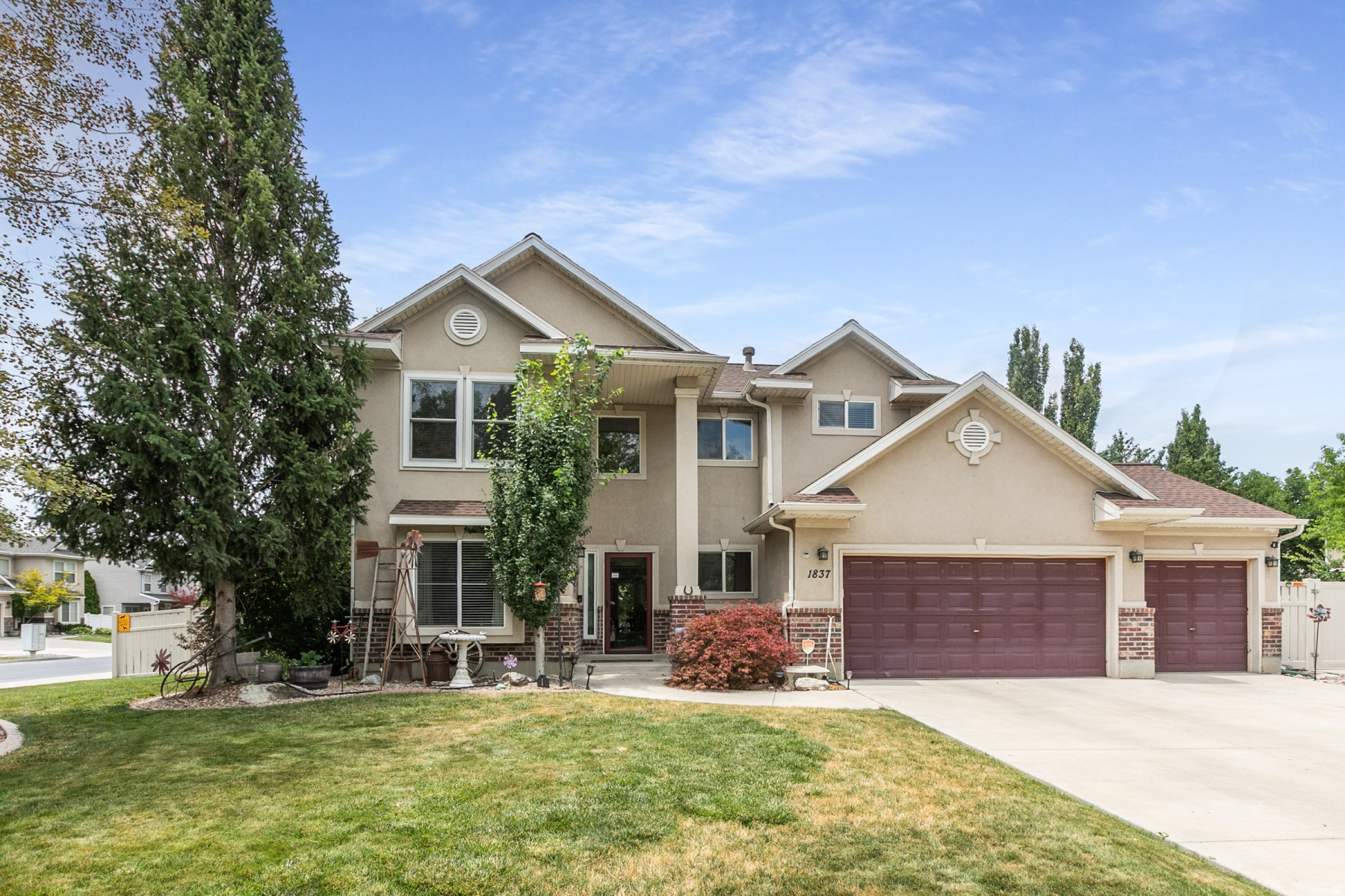 No showings until OPEN HOUSE this SATURDAY 11-1. Welcome Home to this beautifully maintained property in a Wonderful Location!! From the moment you arrive, you'll appreciate the stunning curb appeal, mature landscaping, meticulous manicured yard, and large driveway with RV parking, that create a warm and inviting atmosphere. Step into the fully-fenced backyard and enjoy your own private retreat featuring a beautiful gazebo with ambient lighting, perfect for relaxing evenings, outdoor dining, entertaining guests, or simply enjoying the peaceful surroundings. Inside, this home has been well cared for. Featuring a desirable floor plan, a large primary bedroom with vaulted ceiling and a spacious walk-in closet, a versatile attached Bonus Room (approx. 150 sq ft-added to level 1 sq ft), with heating & air conditioning, a separate outside entrance; offering endless possibilities that can serve as an additional bedroom, home office, recreation room, workout space, playroom, or hobby area to fit your lifestyle. Enjoy peace of mind with numerous recent upgrades; including HVAC system and water heater,  roof,  insulation,  energy efficient windows, and a radon mitigation system already installed. The home also features new vinyl lvp plank flooring, new tile, new shutters and blinds, beautiful updated French doors that connect the living space to the backyard, and stylish BOSS permanent outdoor LED lighting system, providing customizable lighting for holidays, security and accent lighting to enjoy year round! The kitchen has been refreshed with a new stove and new microwave, while the heated garage features durable epoxy flooring for a clean, polished finish. With its exceptional location, inviting outdoor living space, flexible bonus room, and pride of ownership throughout, this home is move-in-ready. Don't miss your opportunity to make this magnificent property your new home!! Square footage figures are provided as a courtesy estimate only and were obtained from county records . Buyer is advised to obtain an independent measurement and verify all information provided.