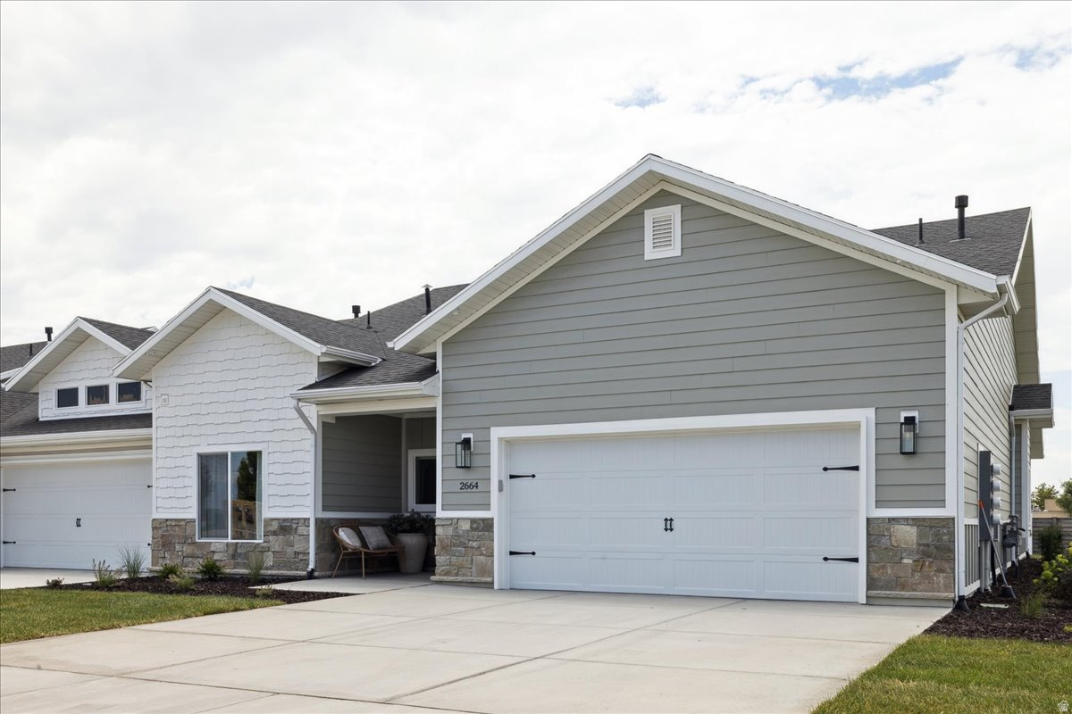 Welcome to this beautiful home located in the highly sought after Sadie's Glenn Vistas in Syracuse, Utah. Adjacent to Jenson Pond and Glen Eagle Golf Course, this home sits in a prime location. Sitting on the end lot, you only have one immediate neighbor, enhancing your peaceful environment. Inside, this home offers abundant natural light, and a convenient floor plan. The entire home boasts 9 ft ceilings throughout. Storage space is not overlooked in this home, as well as additional office space. Enjoy a kitchen that flows seamlessly to your dining area, giving you mountain views through your glass sliding doors to the back patio. This outdoor space is created for hosting, relaxation, and enjoyment. The primary suite is ideally tucked off from the great room, offering a spa-like en-suite bathroom, and a walk in closet. As seen photos are depictions of what the home is to look like. This home is set to receive CofO on September 2nd. Reach out to me and let's get you in the design room today to customize your new home!