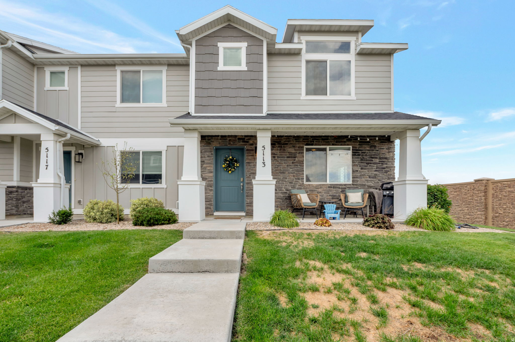 This beautifully maintained 3 bedroom, 2 bath home has an open concept floor plan, with thoughtfully designed living space, perfect for entertaining! Spacious kitchen the flows seamlessly into the dining and living room. This end unit townhome is bright and inviting with the large windows.