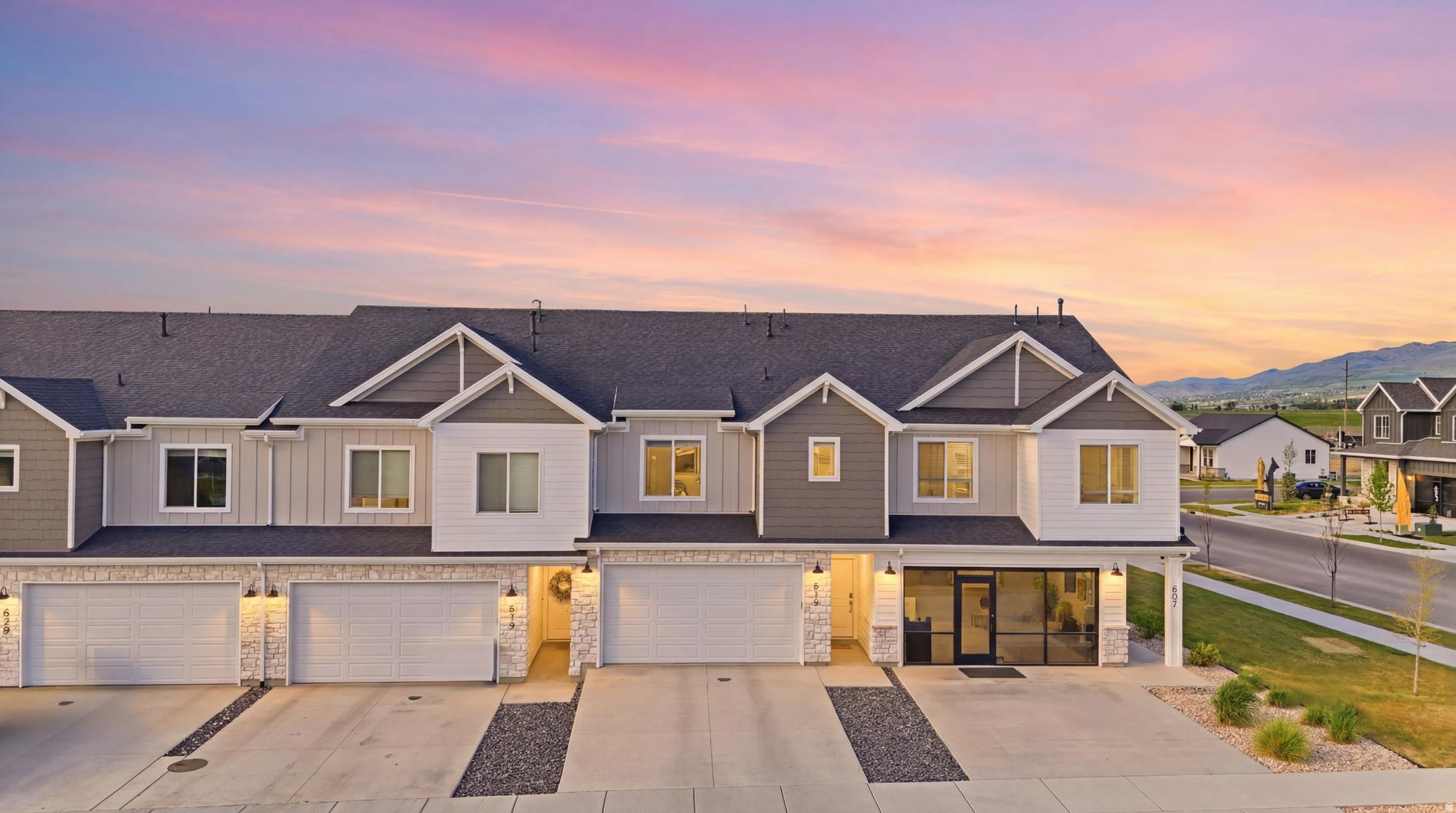 Wanting a new townhouse but don't want to wait for it to be built? Then this is the one for you! This unit is the Rosewood floor plan without the basement - built by Visionary Homes located in North West Smithfield. Take advantage of this unit offering an ideal location directly across from the open green space, pickle ball courts, swimming pool, and club house! Avoid all ongoing construction with an existing unit. Benefit from all appliances included in the purchase! Washer, dryer, and refrigerator! This unit is spacious with an open kitchen, dining area, and two family rooms. One on the main floor and one upstairs. Check out this unit today! Easy to view!