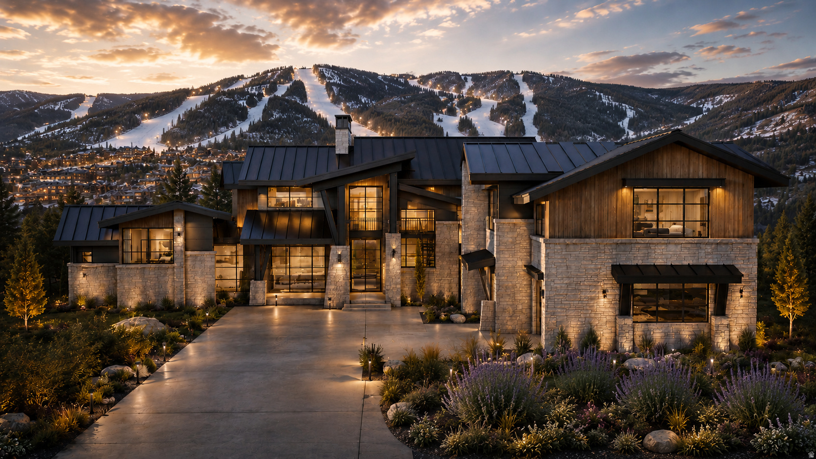 Panoramic Jordanelle & Deer Valley Views from this Exceptional Golden Eagle Mountain Estate.  A private mountain retreat waiting to be constructed with front-row views of the Wasatch Range and Jordanelle Reservoir, just minutes from Deer Valley's newest world-class base village. It is perched atop one of Golden Eagle's premier view lots. This extraordinary mountain contemporary estate captures breathtaking panoramic views of Jordanelle Reservoir, Deer Valley Resort, and the surrounding Wasatch Mountains. Situated on 0.77 acres, the residence offers 7,486 square feet of thoughtfully designed living space featuring 6 bedrooms, 6.5 bathrooms, and an exceptional blend of luxury,& comfort, Expansive walls of glass frame the dramatic alpine scenery while open-concept living spaces create an ideal setting for both everyday living and entertaining. Amenities include three fireplaces, a dedicated office, golf simulator, hot tub, steam shower, and a flexible area above the garage that can serve as a mother-in-law or kids bunk room. An oversized garage provides ample room for vehicles and mountain gear. Located minutes from Deer Valley East Village, world-class skiing, golf, boating, hiking, & shopping. This remarkable residence offers the perfect balance of privacy & accessibility.