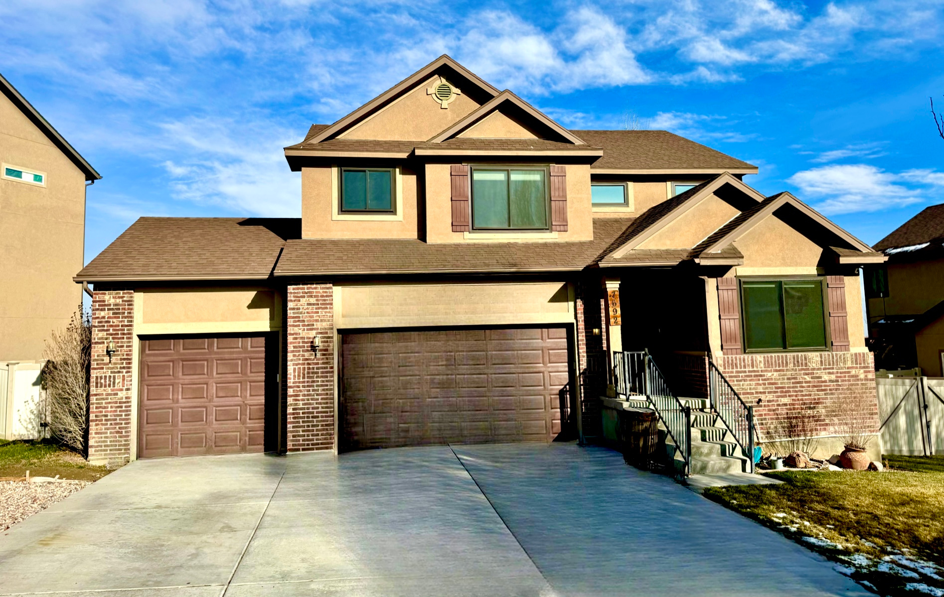 Seller Finance available! Minimum 12% down 6.25% Rate. Seller is Flexible on terms. Better rate possible with bigger down payment. Large Home-Amazing Views in quiet neighborhood. Open floorplan, beautiful kitchen with alder cabinets, island, & stainless appliances. Office/flex room on the main floor. Spacious Owner's Suite - walk-in closet. Home theater + FULL finished basement apartment with granite kitchenette-Perfect for Rental income or guests! Ceiling Fans everywhere. 3-car garage: Tons of Storage. Big backyard w/ fruit trees & stunning views. EXTRAS: Ring Perimeter Cameras. Reverse Osmosis, dehumidifier & water softener. Recently added New Water heater (2024) & Energy Efficient Triple pane windows ($30,000 upgrade). 5th bedroom in basement doesn't have a window.