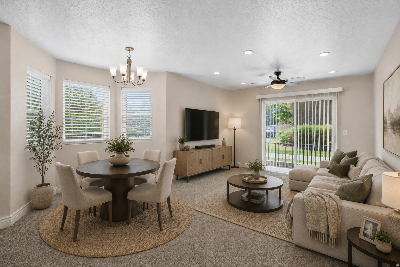 Welcome to a wonderful hidden slice of heaven in desirable SANDY, UT. This beautifully updated main-level condo offers the perfect blend of comfort, convenience, and lifestyle. Featuring two extra-large bedrooms, this spacious, move-in-ready home has been thoughtfully updated and is designed for easy living. Surrounded by tree-lined streets, lush green open spaces, and beautiful mountain views, this charming community feels like a peaceful retreat while remaining in the heart of the valley. Enjoy exceptional amenities including a community pool and clubhouse, perfect for relaxing or gathering with friends and neighbors. Ideally situated in a central location, you'll love the quick access to shopping, dining, entertainment, and major commuter routes. Outdoor enthusiasts will appreciate being just minutes from world-class skiing, scenic walking trails, and endless year-round recreation. Whether you're searching for your first home, downsizing, or looking for a low-maintenance investment, this exceptional condo offers an unbeatable combination of location, space, and lifestyle. Come discover why this is truly Sandy's hidden gem!   Square footage figures are provided as a courtesy estimate only.