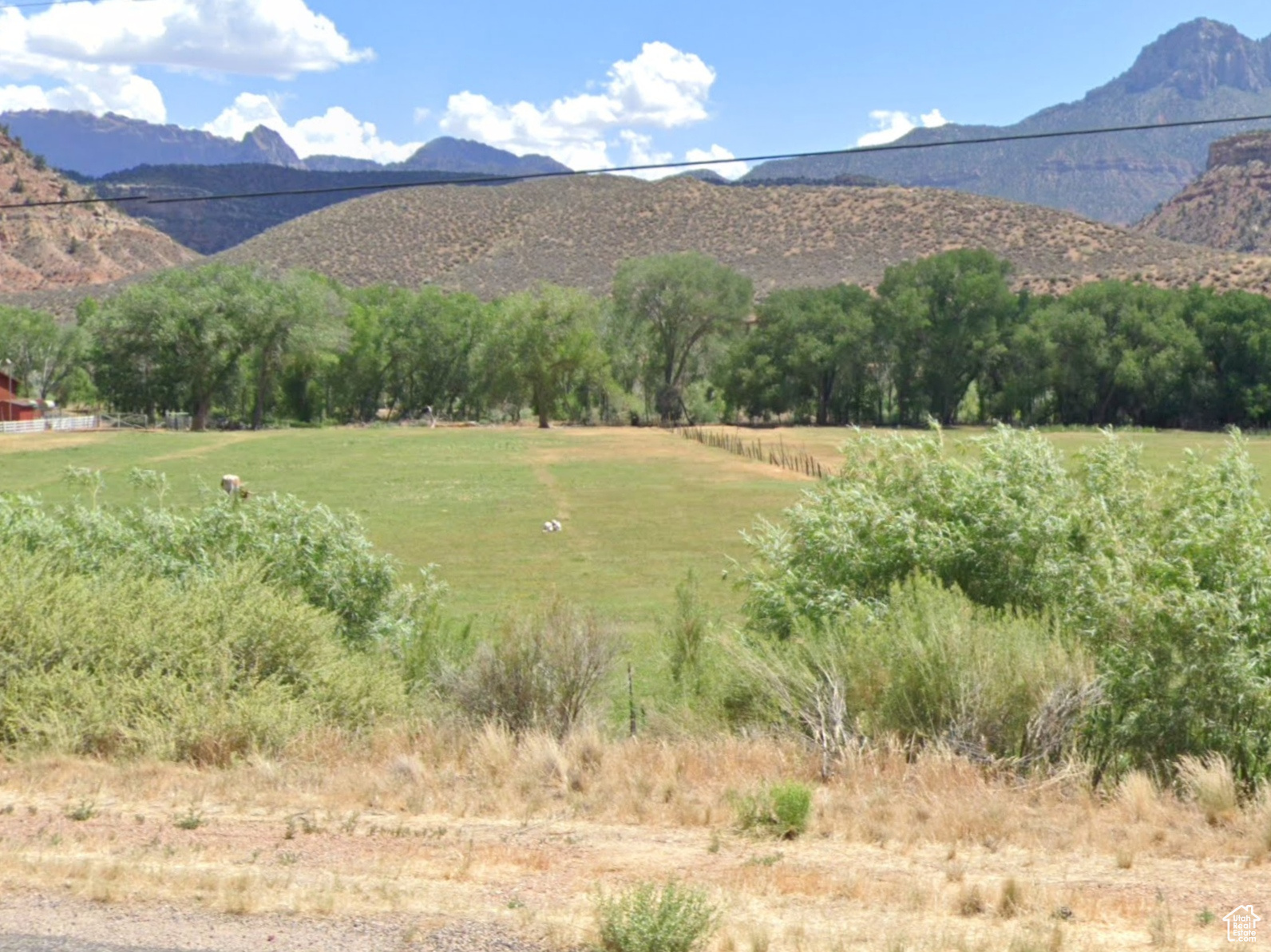 RARE multi-acre parcel (Two Parcels R1256A & R1258A) totaling 12.25 acres on the West end of Rockville Utah and the gateway to Springdale and Zion National Park Red Rock Wonderland. South Side of Main Street with Gentle slope to the Virgin River with mature trees along the river.  Stunning Views of red rocks and the green Virgin River valley. Gentle Slope to Virgin River.  Virgin River Runs along the South end of this property.  Absolutely stunning views of bluffs, desert-scapes, green Virgin River Valley and so much more. 20 Rockville Ditch Irrigation Shares to be transferred with purchase (subject to verification with the water company).  Rollbank/Greenbelt Taxes to be paid by Buyer. Not zoned for commercial or nightly rentals.  Owner has other land available in the area. All information deemed reliable but not guaranteed. Buyer responsible to verify all listing information, including square feet/acreage, to buyer's own satisfaction. (Two Parcels 1256A1258A 12.25acres)