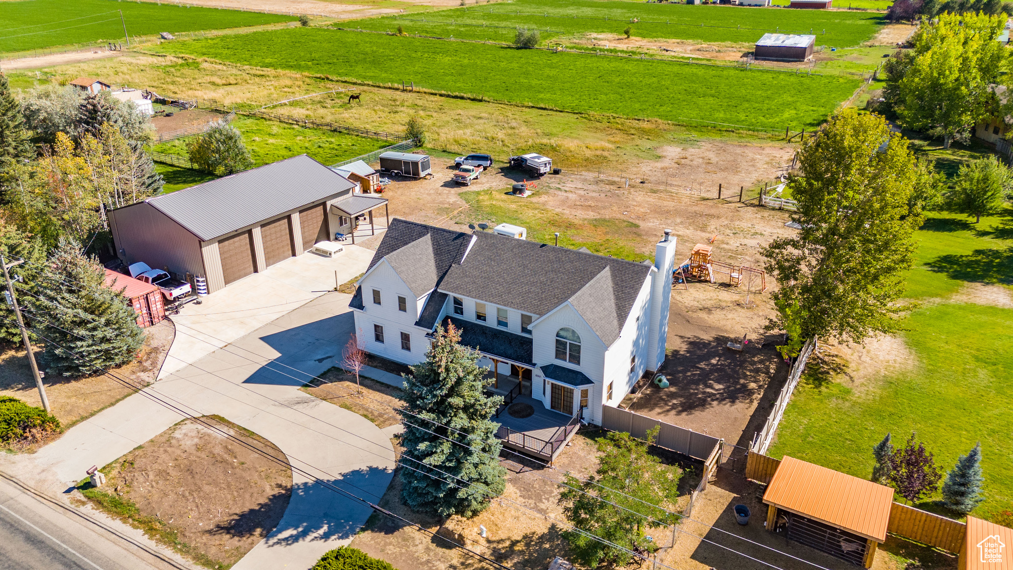 Welcome to your dream property in Heber Utah! Sitting on 1.22 Acres, with water rights and a brand new 2400 SqFt shop. This property is an absolute dream. Within 20 minutes of the home you can find yourself at Jordanelle Reservoir, Deer Creek Reservoir, Wasatch Mountain State Park, Deer Valley East Ski Resort, and Park City Mountain Resort. All of your basic amenities such as restaurants and groceries are within 10 minutes, and Heber Valley Airport is only 8 minutes away.  Included in the sale will be the car lift in the garage, heaven hybrid sauna  and cold plunge (worth over $15,000).   The water rights are unlimited use, covers the backyard in two locations and the pasture.   This is truly an excellent opportunity to come enjoy all of the benefits that living in Heber offers, with plenty of land and storage for anything that you desire.