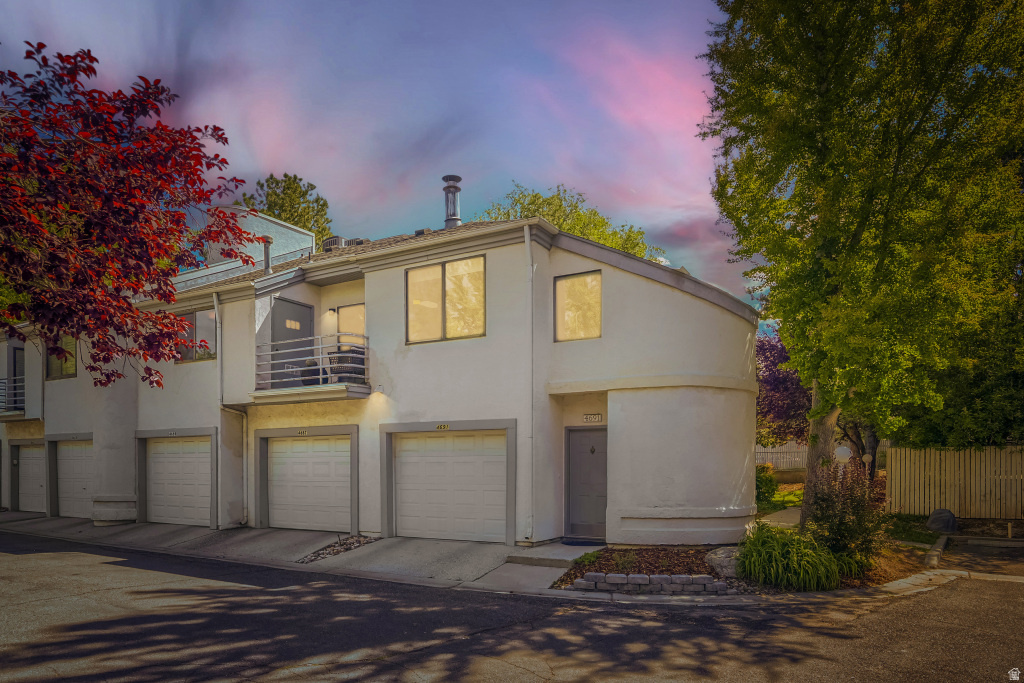 Welcome to this charming row-end, two-story condo tucked into the heart of highly sought-after Mill Creek. Offering a unique and inviting layout, this home begins with ground-level entry access through your private one-car garage before leading upstairs by way of a beautiful spiral staircase into the main living space. Built in 1990, this 2-bedroom, 2-bathroom condo blends comfort, functionality, and warmth in a location that makes everyday living incredibly convenient.  Inside, both bedrooms feature spacious walk-in closets, while the thoughtful floor plan includes a Jack-and-Jill three-quarter bathroom connecting the guest bedroom to the main living area, along with a full ensuite bathroom in the primary suite. Natural light pours through the home, creating a bright and welcoming atmosphere that the current owners have deeply loved during their nearly eight years here. The kitchen offers in-unit washer and dryer space for added convenience, and just outside, the west-facing balcony overlooks the community pool and surrounding HOA common area, creating the perfect place to unwind and enjoy Utah sunsets.  The owners have cherished not only the coziness of the home itself, but also the sense of community and the ease of the central location. Some of their favorite memories include taking their children just across the street to the pool during warm summer afternoons and enjoying how simple it was to get anywhere in the valley with shopping, dining, parks, and freeway access all nearby. Adjacent to the balcony is a dedicated mechanical room featuring a furnace and central AC unit both replaced in April 2020, along with a water heater equipped with an expansion tank.  While the sellers are excited for the next chapter as their growing family searches for additional space, they are truly saddened to leave behind a home and neighborhood that have meant so much to them. This Mill Creek condo presents a wonderful opportunity for a buyer seeking comfortable living, community connection, and an exceptional central location. Open house Saturday, May 23 from 10am-noon.