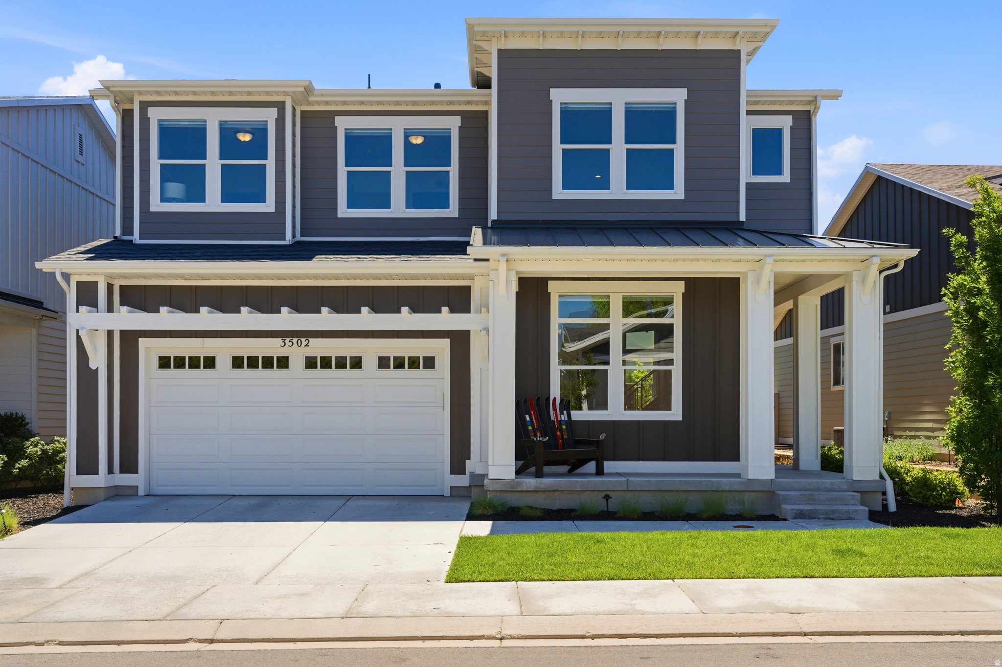 Welcome to the Giverny community in Cottonwood Heights -- one of the area's most well-kept secrets. This 4-bedroom, 4-bathroom single-family offers 4,112 square feet of modern, open-concept living with Wasatch Mountain views that stop you in your tracks.  Brighton and Solitude are minutes away, I-215 keeps the commute easy, and parks, pickle ball courts, trails, and community amenities are right outside your door.  The main level flows from a beautifully updated kitchen -- large island, quality finishes -- into a great room that makes the most of those views. The primary suite is generous with a luxurious bath and plenty of closet space. Additional bedrooms and bathrooms give you room for family, guests, or a dedicated home office. HOA covers landscaping and snow removal so you can skip the weekend chores and head straight to the canyon. This property also includes an at home gym and sauna.