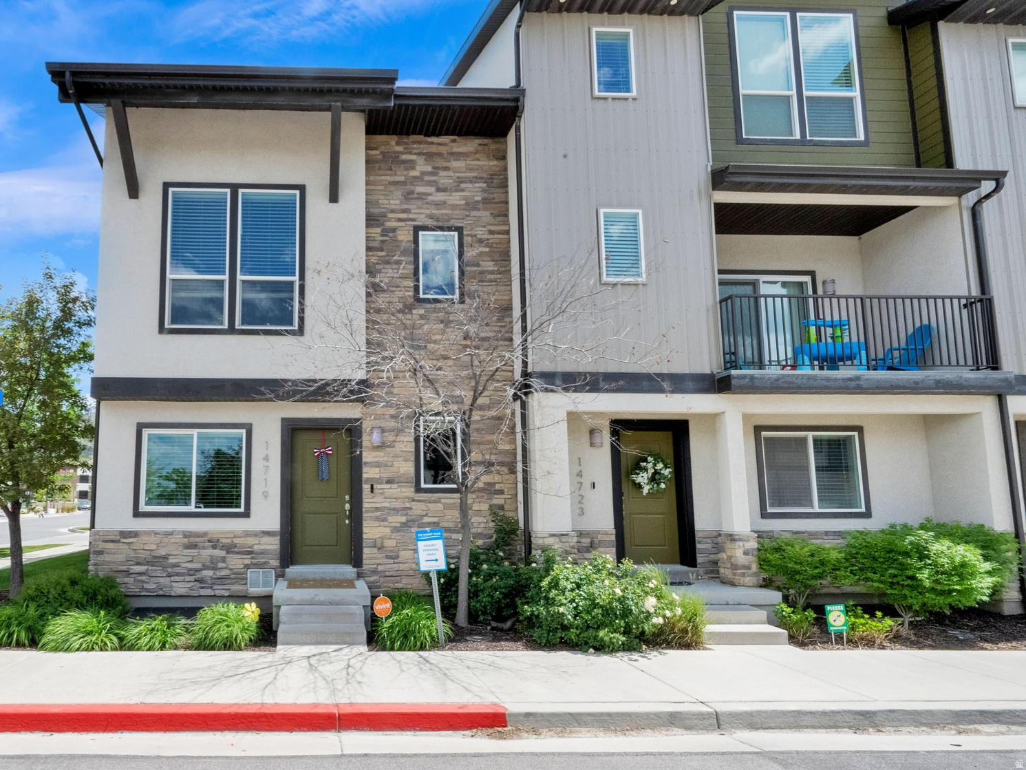 Amazing Hard to Find End-Unit Townhome in Bluffdale's Desirable Marketplace at Independence Community offering space, flexibility, and an unbeatable location. This beautifully designed home features 4 spacious bedrooms, 4 bathrooms, 2 large family rooms, and 2 separate laundry areas, creating an ideal setup for multi-generational living, guests, roommates, or added rental potential.  The bright and open floor plan is enhanced by tall ceilings, oversized windows, and a stunning bay window that showcases expansive views while bringing in abundant natural light throughout the home. The spacious living areas provide plenty of room for entertaining, relaxing, or working from home, while the thoughtfully designed layout offers both comfort and functionality across every level.  The kitchen and gathering spaces flow seamlessly together, and the attached 2-car garage provides excellent storage and convenience. As an end unit, the home offers added natural light that sets it apart from the rest.  Located in one of Bluffdale's fastest-growing areas, residents enjoy quick access to I-15, Silicon Slopes, parks, trails, shopping, dining, and entertainment. Just minutes away is the highly anticipated "The Point" development in Draper, bringing future retail, restaurants, parks, office space, transit, and entertainment to the area-making this property an incredible opportunity for both homeowners and investors alike.  Don't miss this opportunity!!