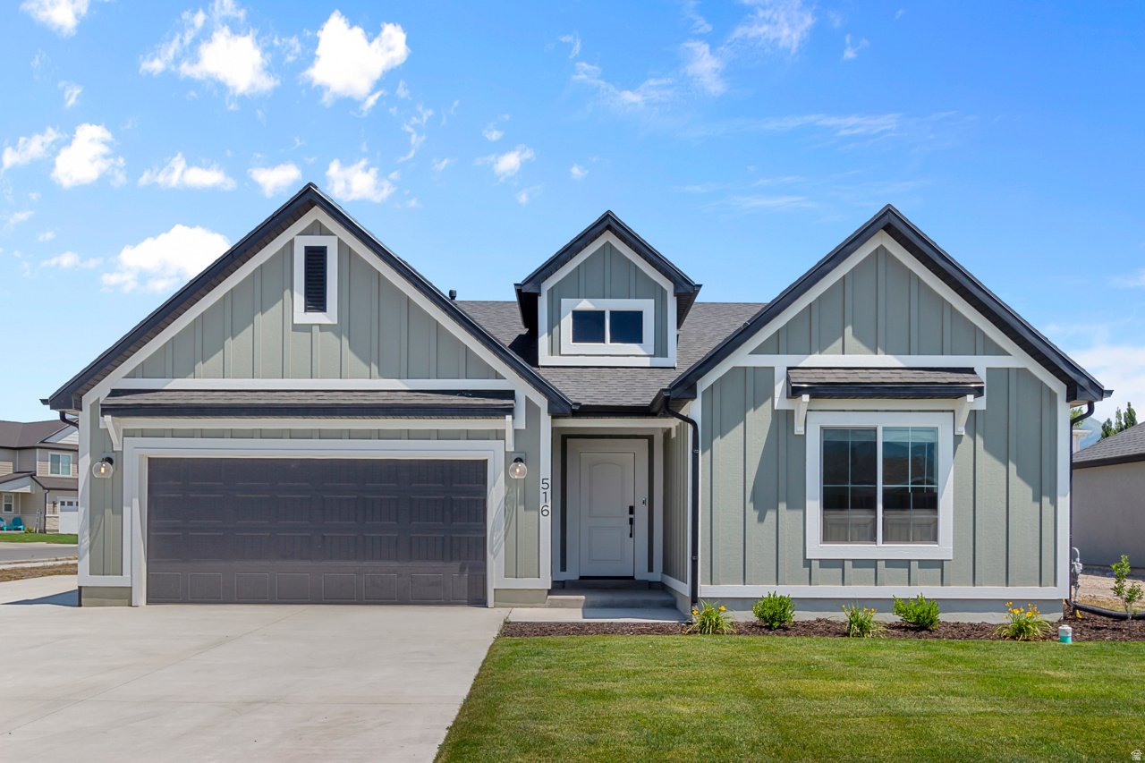 Enjoy living in Providence with beautiful mountain views, nearby trails, and the charm of small-town living while still being close to everything Cache Valley has to offer. This Auburn rambler is estimated for completion in early July and features vaulted ceilings, a cozy fireplace, and 9' ceilings throughout the main floor for a bright, open feel. The unfinished basement offers incredible future equity potential with space for up to 3 additional bedrooms, a full bathroom, and an oversized future great room.  A wonderful opportunity to enjoy the home now while still having room to grow.