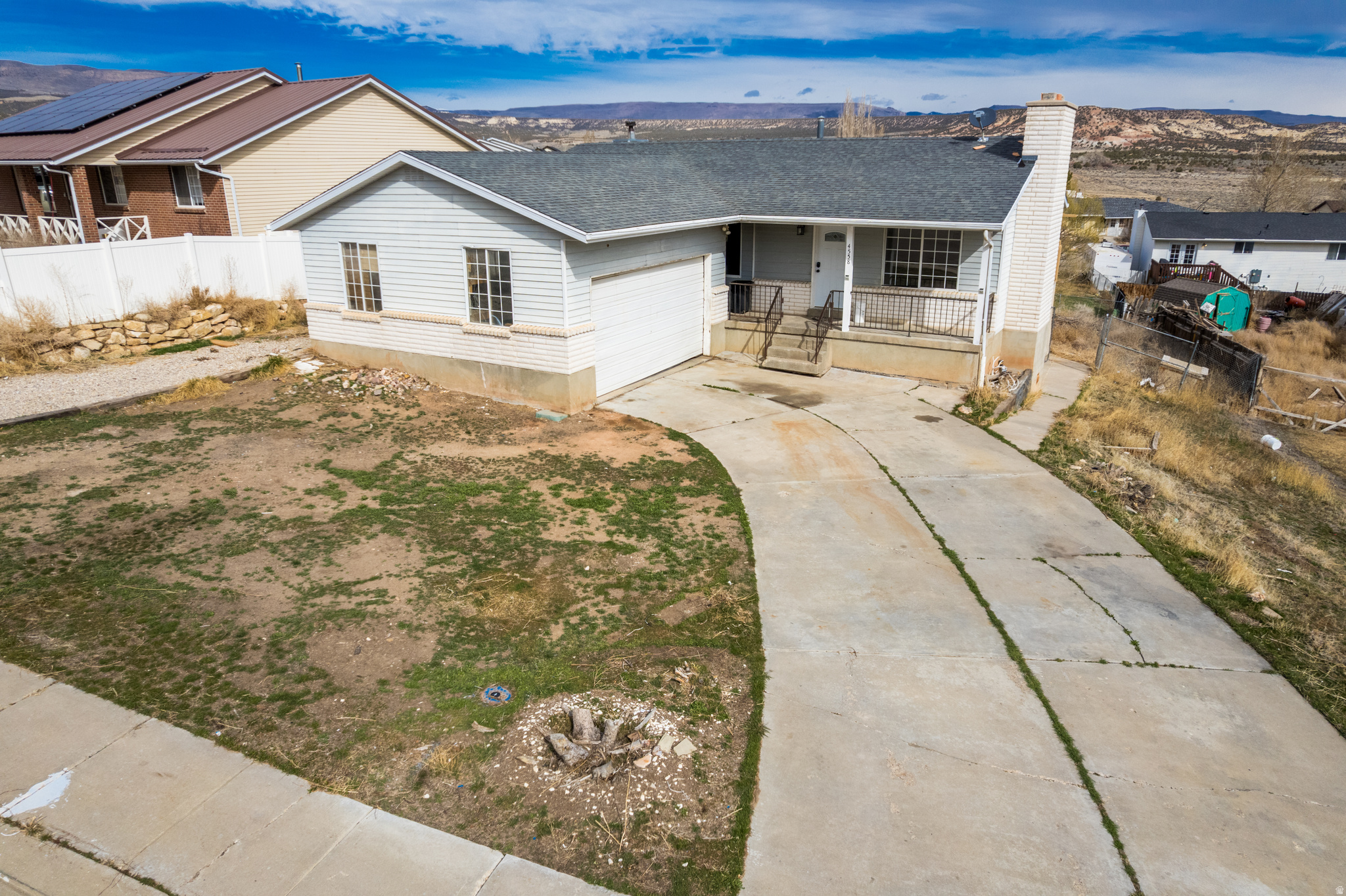 Located in Painted Hills subdivision, foundation certification from Timberline Engineering attached. This rambler over a full basement offers peace of mind with French drains installed around 1997 and no water or foundation issues since. Enjoy city utilities plus the efficiency of two wood-burning stoves that help heat the home upstairs and down. Updates include a custom kitchen, fresh paint, new LVP flooring and carpet, along with updated HVAC and furnace. The impressive cold storage room and expansive basement family room and giant den/office provide excellent space for storage and entertaining. North side of the home offers plenty of room for trailers, toys, or extra parking. Aerial property boundary, floor plan layouts and measurements are all estimates, buyer to verify all