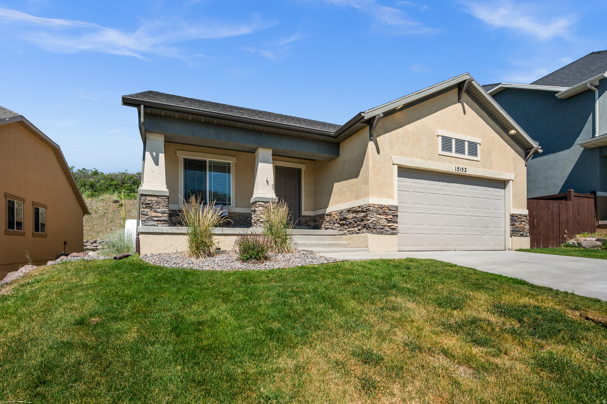OPEN HOUSE SATURDAY JUNE 27, 12-2PM.  Completely renovated in 2024, this rambler has upgrades galore for ideal main floor living.  In 2026, this home was further upgraded with a brand new HVAC, a radon mitigation system, and a brand new deck to fully enjoy the private backyard. Relax with modern updates and a phenomenal location in the mountain community of SunCrest in Draper.  Interior features include newer appliances, newer designer bathrooms, walk-in rain shower in the owner's suite, fully finished basement, newer water heater, and so much more!  Located only 160 steps from Eagle Crest mini park, with world-class hiking and mountain biking from your door (Eagle Crest Trail is 175 steps away), don't miss the opportunity to call this mountain paradise your own.  This amazing community is also conveniently located....9 minutes to I-15, 13 minutes to the Silicon Slopes, 30 minutes to the international airport and downtown Salt Lake City, 35 minutes to world-class skiing/riding. Buyer and/or agent to verify all.