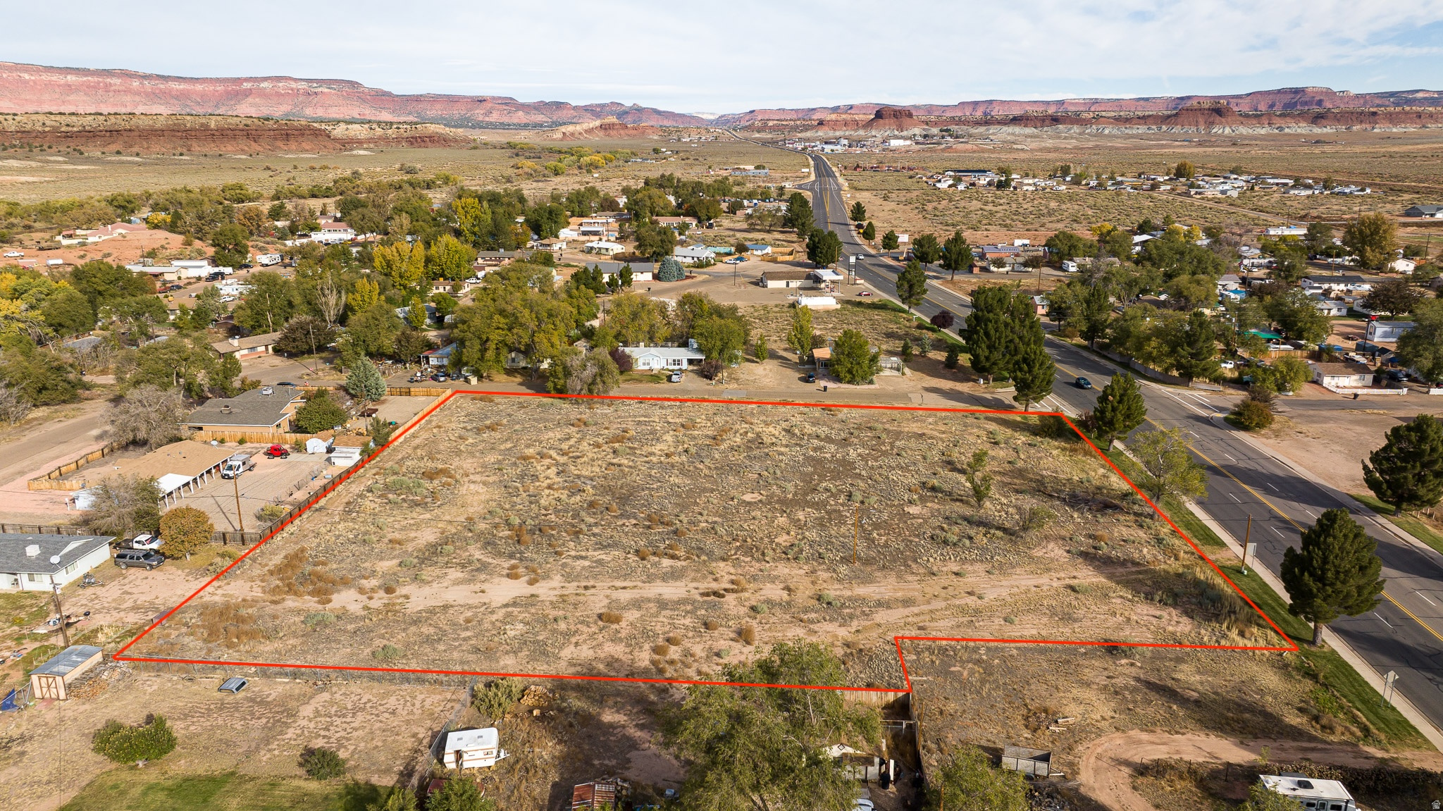 Discover an exceptional residential/commercial property in the appreciating market of Fredonia, AZ. Perfectly positioned on a high-visibility corner lot along Main Street, this 2.81-acre parcel is a rare find for savvy investors looking to capitalize on growing traffic flows. The property lies on a key route leading to popular national parks like the Grand Canyon, Zion, and Bryce Canyon, ensuring steady exposure to year-round tourism. This lot offers corner visibility on Main Street with excellent access and exposure. The High Traffic Flow from regular tourist traffic, plus local access from surrounding communities. The growth potential is here, situated in an up-and-coming area with appreciating property values. Flexible Zoning- Currently split in residential/commercial lots- Ideal for retail, dining, lodging, or other commercial ventures. With a booming local market and a high volume of national park visitors, this property has the potential to be a cornerstone for future development. Don't miss out on this opportunity to secure a piece of Fredonia's commercial landscape. Buyer to verify all.