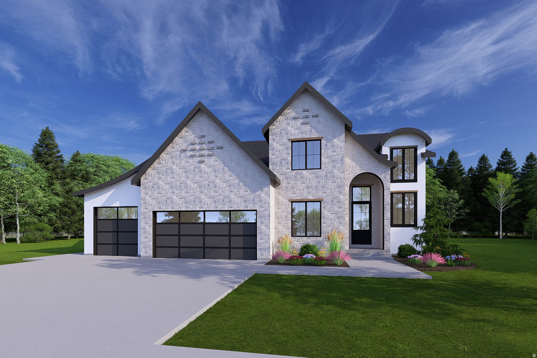 Experience timeless design in this classic Warrington-style home, thoughtfully arranged with 5 bedrooms and 4.5 bathrooms for luxury living. The large primary suite provides a spacious retreat with premium finishes and an elevated sense of comfort. Enjoy an inviting great room with a beautiful fireplace, a spacious 3-car garage, and a walkout basement with impressive 9' ceilings. High-end finishes are included throughout the standard build, showcasing quality craftsmanship at every turn. Best of all, make this home truly your own by choosing from three stunning exterior elevations, each offering a distinct architectural style that complements your personal taste and curb-appeal vision. Ideally located in The Cove at Silver Sky, this home delivers elevated living in one of Herriman's premier luxury communities.
