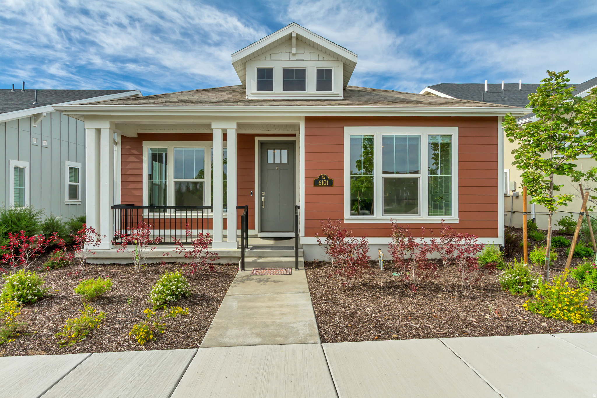 OPEN HOUSE Saturday, June 13th, 11 am - 1 pm * Welcome to Springhouse Village in Daybreak, a premier 55+ active-adult community featuring resort-style amenities including a pool, clubhouse, fitness center, and pickleball courts. Ideally located directly across from all amenities, this single-level home includes all appliances, motorized blinds, a remote-controlled patio awning, and low-maintenance backyard landscaping with pavers and turf. Square footage figures are provided as a courtesy estimate only and were obtained from tax data.  The buyer is advised to obtain an independent measurement.
