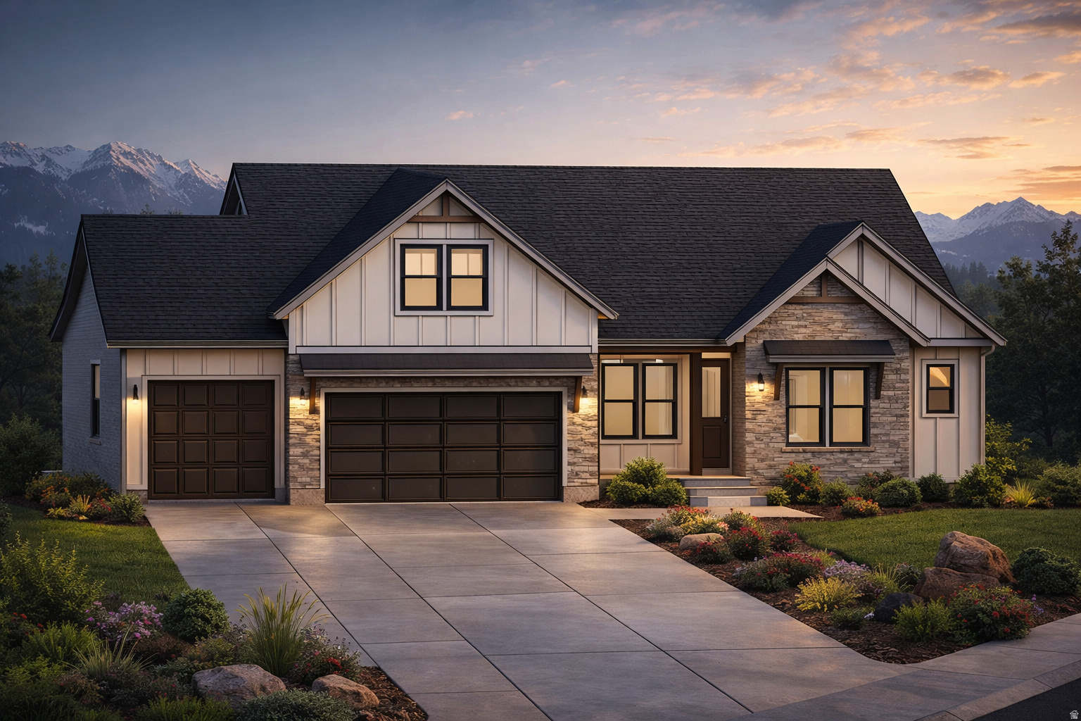 Introducing the Belmont plan in Salem crafted by a local custom builder focused on quality, functionality, and thoughtful design. This to-be-built home sits on a spacious 0.32-acre lot with no HOA and is ideally located directly across from Salem Jr High for added convenience.  This home offers 4 bedrooms, 3.5 bathrooms, and a versatile loft featuring its own bedroom and bathroom perfect for a private guest suite, hangout space, or flexible living area.  The main level features vaulted ceilings and a well-designed layout that blends open living with defined spaces. The kitchen is built to impress with cabinetry to the ceiling, quartz countertops, and a butler's pantry for added storage and prep space. A dedicated office, fireplace, and a functional mudroom with built-in bench add everyday livability.  The owner's suite includes a coffered ceiling, separate tub and shower, and a spacious walk-in closet designed for comfort and practicality.  Additional highlights include unfinished basement with room to grow, and the opportunity to personalize finishes and selections during construction.  Built with a focus on quality over volume, this home stands apart from typical production builds offering a more refined and customizable experience.  Photos are of a previously built home and are for marketing purposes only. Actual construction, finishes, materials, and features will vary at builder's discretion. Buyer to verify all plans, specifications, and inclusions.