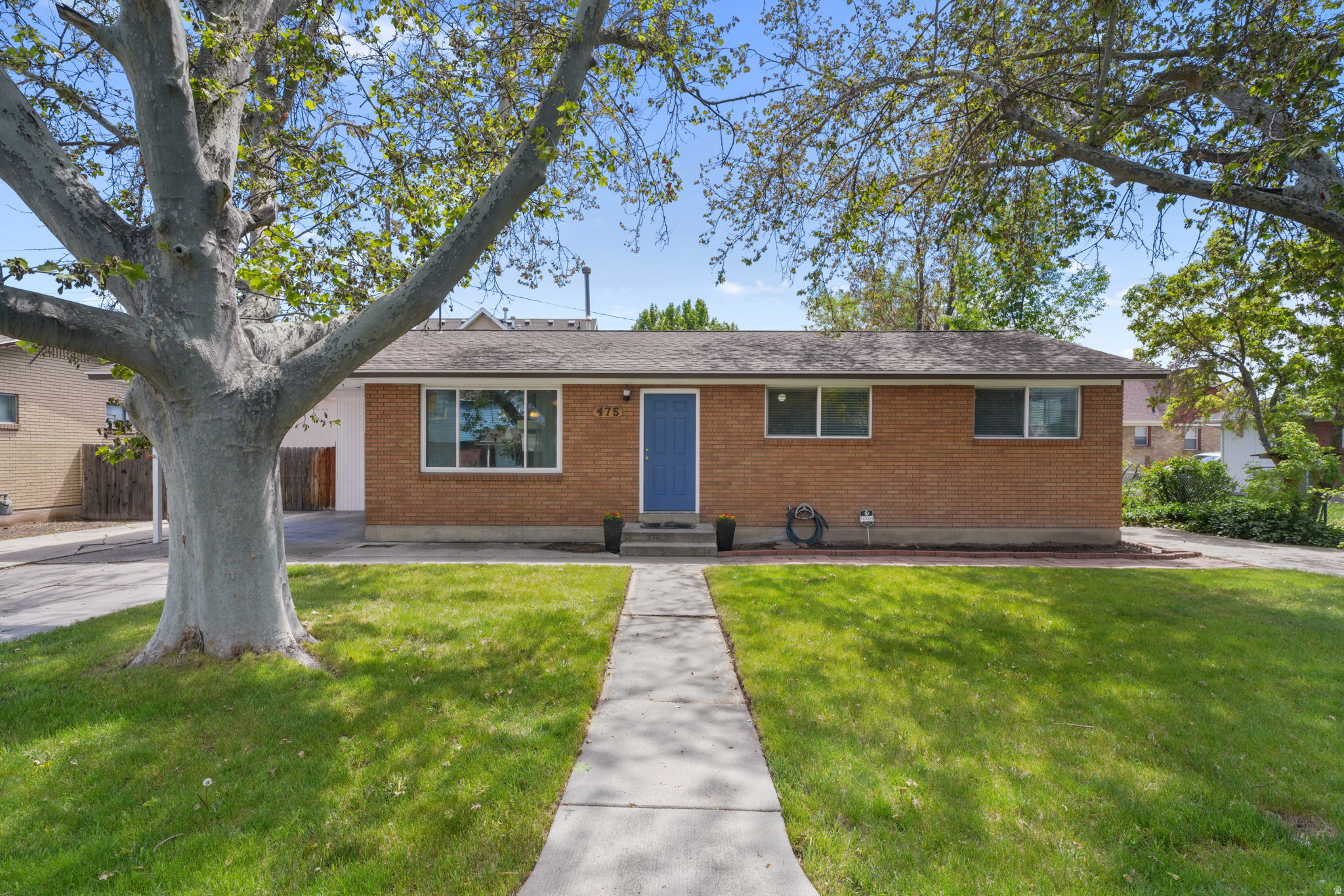 Move  in ready one level living in south Provo! New exterior paint of trims and doors.  Two driveways offer great parking spaces and RV parking.  Fenced yard, with great privacy or can trim back and have garden area. Owners installed whole house A/C for more enjoyable summer living.  Convenient to downtown, parks, shopping, grocery stores, restaurants and entertainment. Good location close to hospital and future medical school. Storasge in back shed and carport.  Easy to show.  Has been well cared for and loved!  Square footage figures are provided as a courtesy estimate only and were obtained from ____county records__________ .  Buyer is advised to obtain an independent measurement.