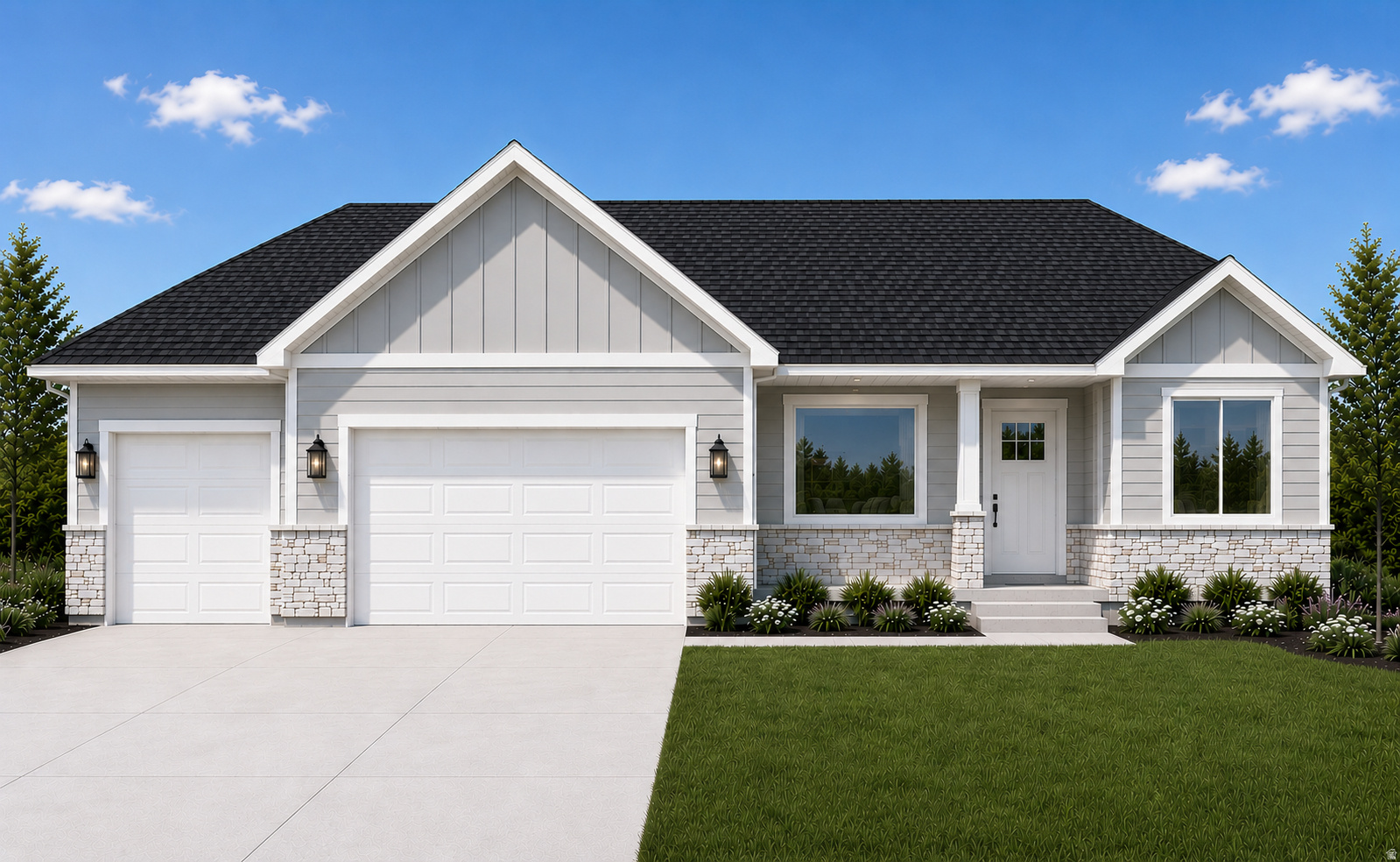 Welcome to The Addison, a TOBEBUILT rambler where buyers can personalize every exterior and interior color to create a home that truly reflects their style. This plan highlights GTM Builders' impressive standard features, beginning with a gourmet kitchen that includes a 30" induction cooktop, custom wood hood, single wall oven with microwave above, knotty alder cabinetry, and an included refrigerator and dishwasher. The primary suite offers a peaceful retreat with vaulted ceilings and a beautifully finished ensuite featuring a double vanity, Euroglass surround walkin shower, and a relaxing garden tub. The openconcept layout seamlessly connects the kitchen and family room, creating a warm, inviting space ideal for family gatherings and everyday living. Blending style, functionality, and timeless design, The Addison is a home that elevates the way you live. Reach out today to learn how we can make this home yours.