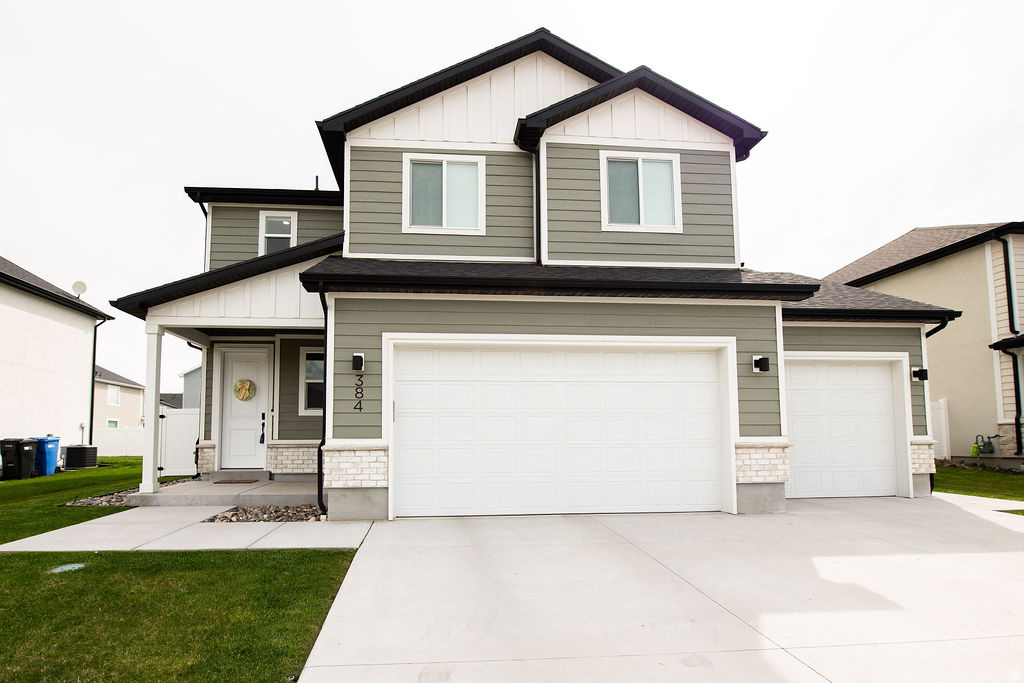 Built in 2022, this home gives you the benefits of new construction without the delays or guesswork.  The views are the standout-wide, unobstructed mountain views. Across the street is dedicated wetland space, so you won't have future neighbors there-just a more open, natural setting that adds privacy.  Inside, everything is sharp and intentional: custom cabinetry (not builder-grade), quartz countertops throughout, and a layout that's efficient and easy to live in.  The primary suite includes a large walk-in closet, and the three-car garage gives you real flexibility for vehicles, storage, or both.  The backyard is finished with a pergola, so the space is usable from day one. You'll also have access to a community pool without the maintenance.  Clean, current, and done right-with views and privacy that separate it from the rest. Move in-ready.